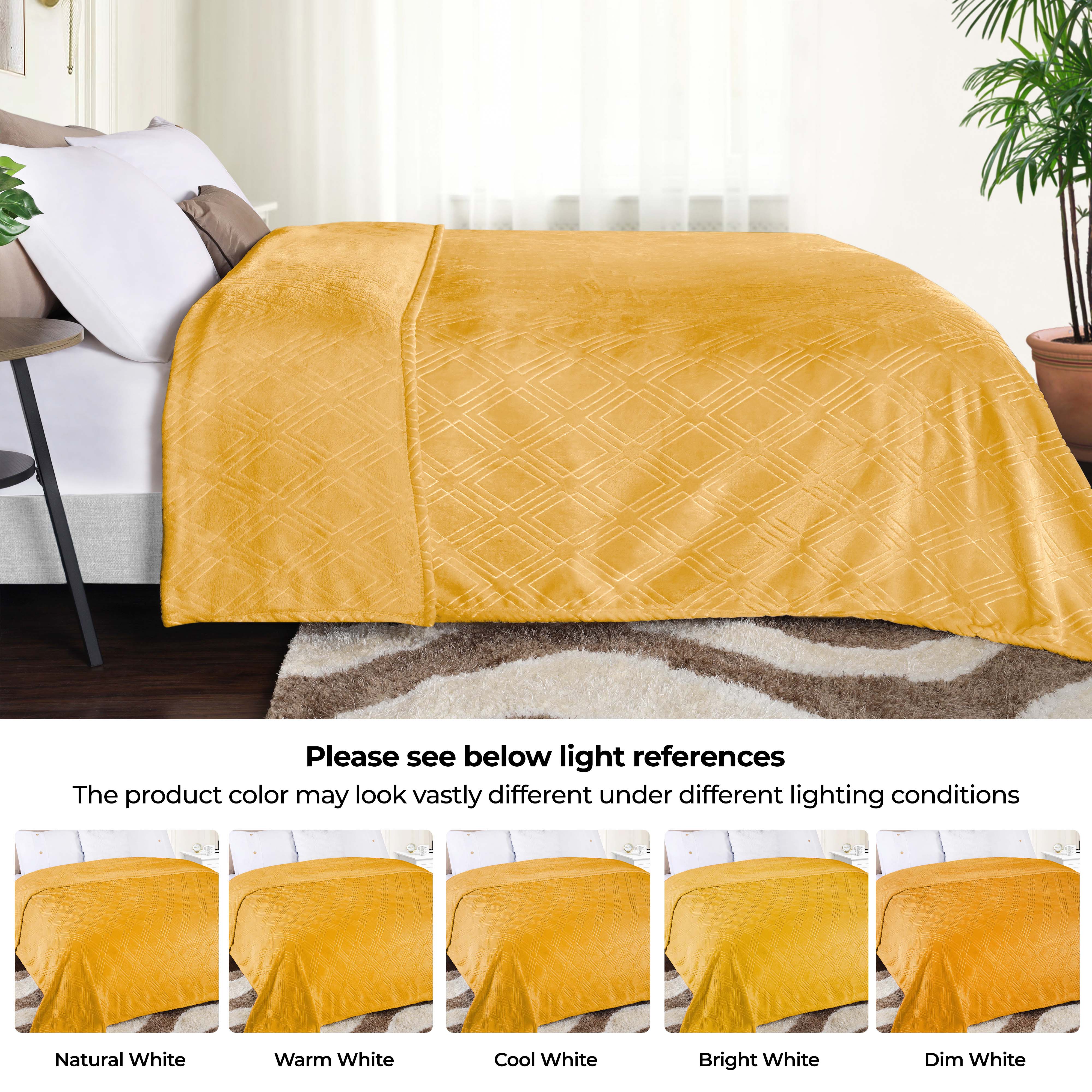 Premium Alaska Diamond Plush Fleece Blanket - Ultra Soft & Cozy Throw for Bed, Sofa, and Travel - Warm Winter Blanket for Home, Office, and Camping