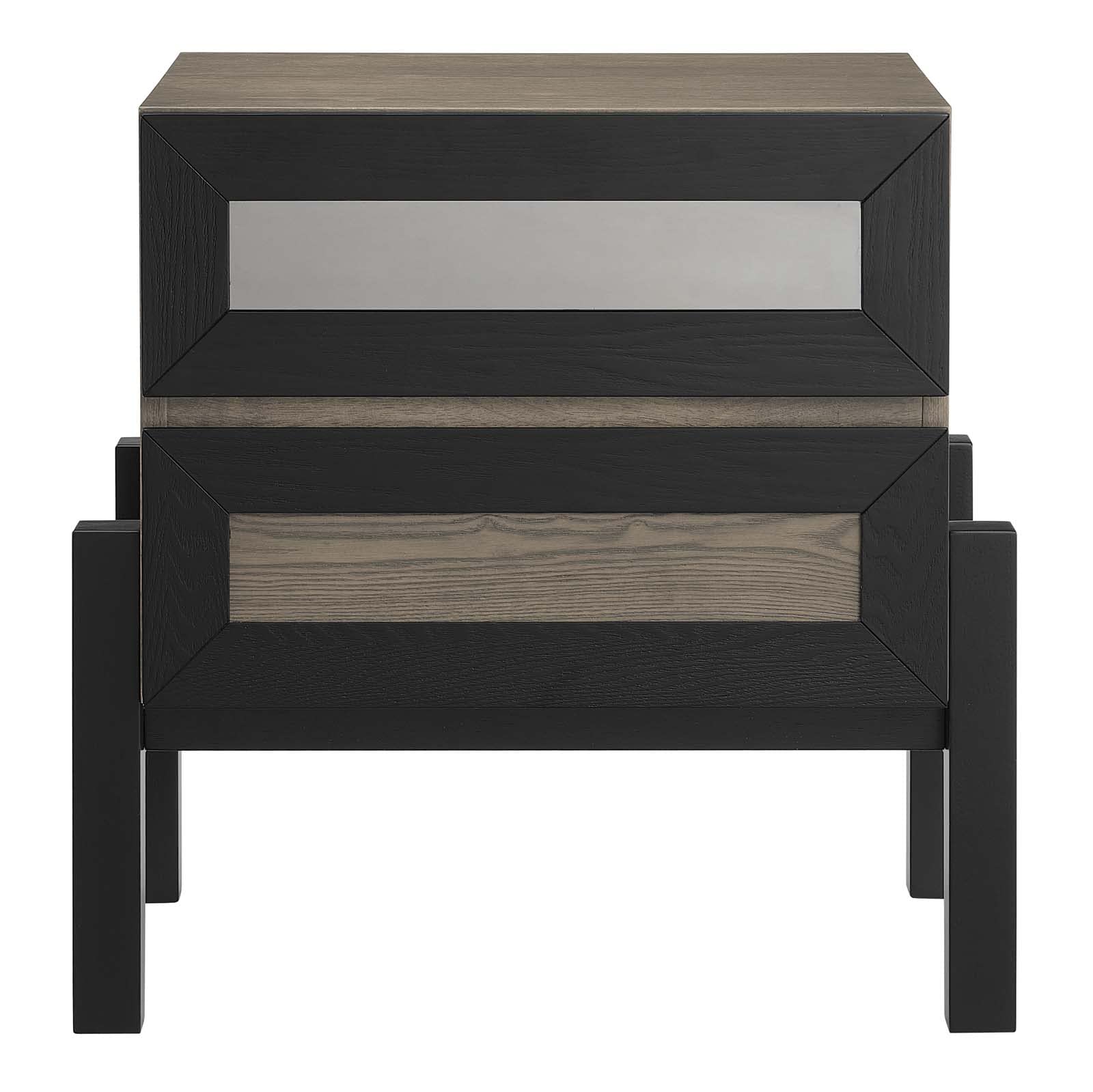 Modway Merritt Nightstand - Solid Oak Wood Bedside Table with Drawer for Bedroom, Living Room & Guest Room - Stylish & Functional Furniture for Home Decor