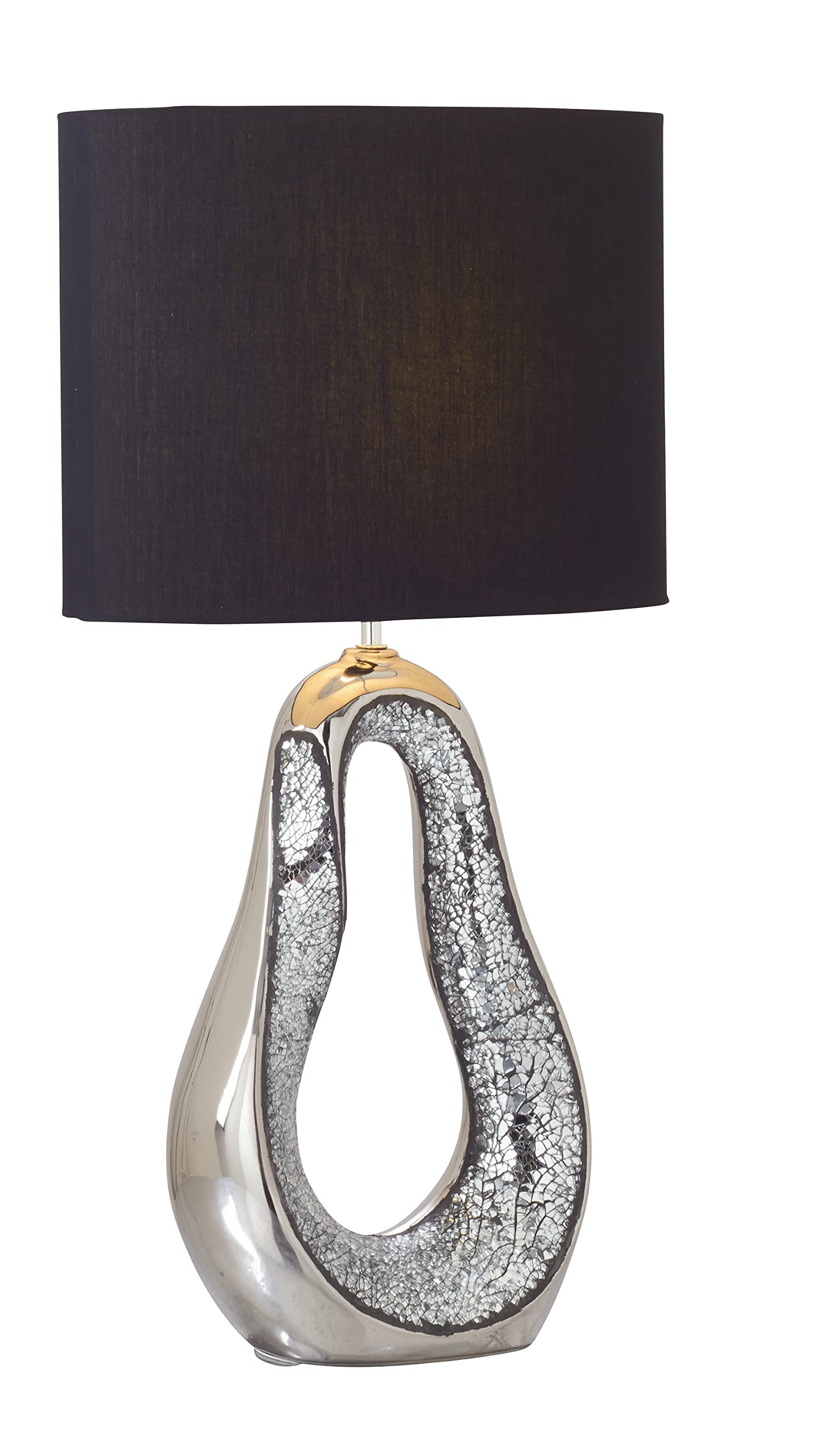 Deco 79 Silver Mosaic Mirror Ceramic Table Lamp - 17