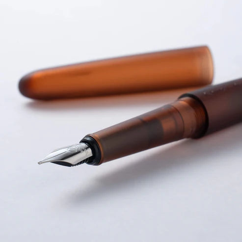 Kakimori Frost Fountain Pen - Amber M Fine Nib Calligraphy Pen for Writing, Journaling & Note Taking - Premium Handcrafted Pen for Professionals & Enthusiasts