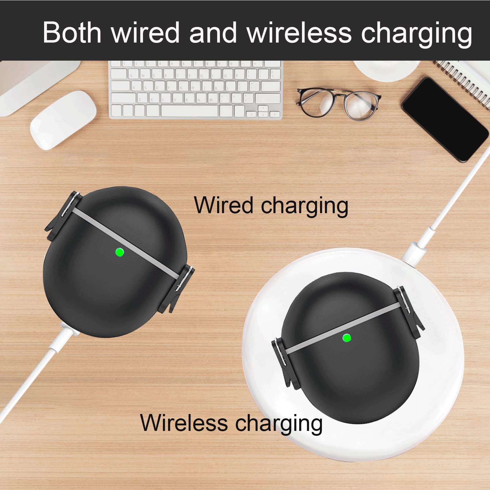 Google Pixel Buds Pro Case with Lock & Keychain - Secure Cover for Men/Women (Black) - Perfect for Travel & Gym