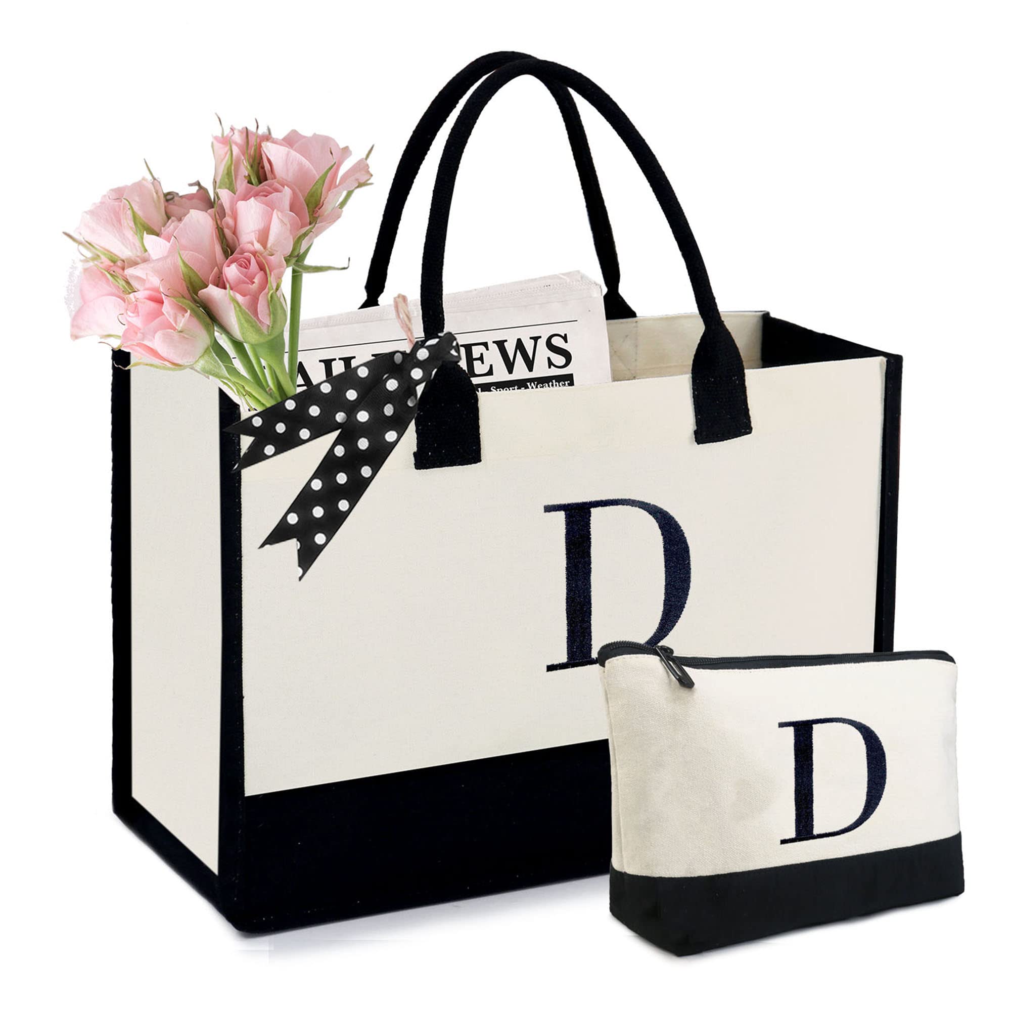 Eco-Friendly BeeGreen Canvas Tote Bag with Free Makeup Pouch - Perfect for Grocery Shopping, Beach Trips & Daily Commute