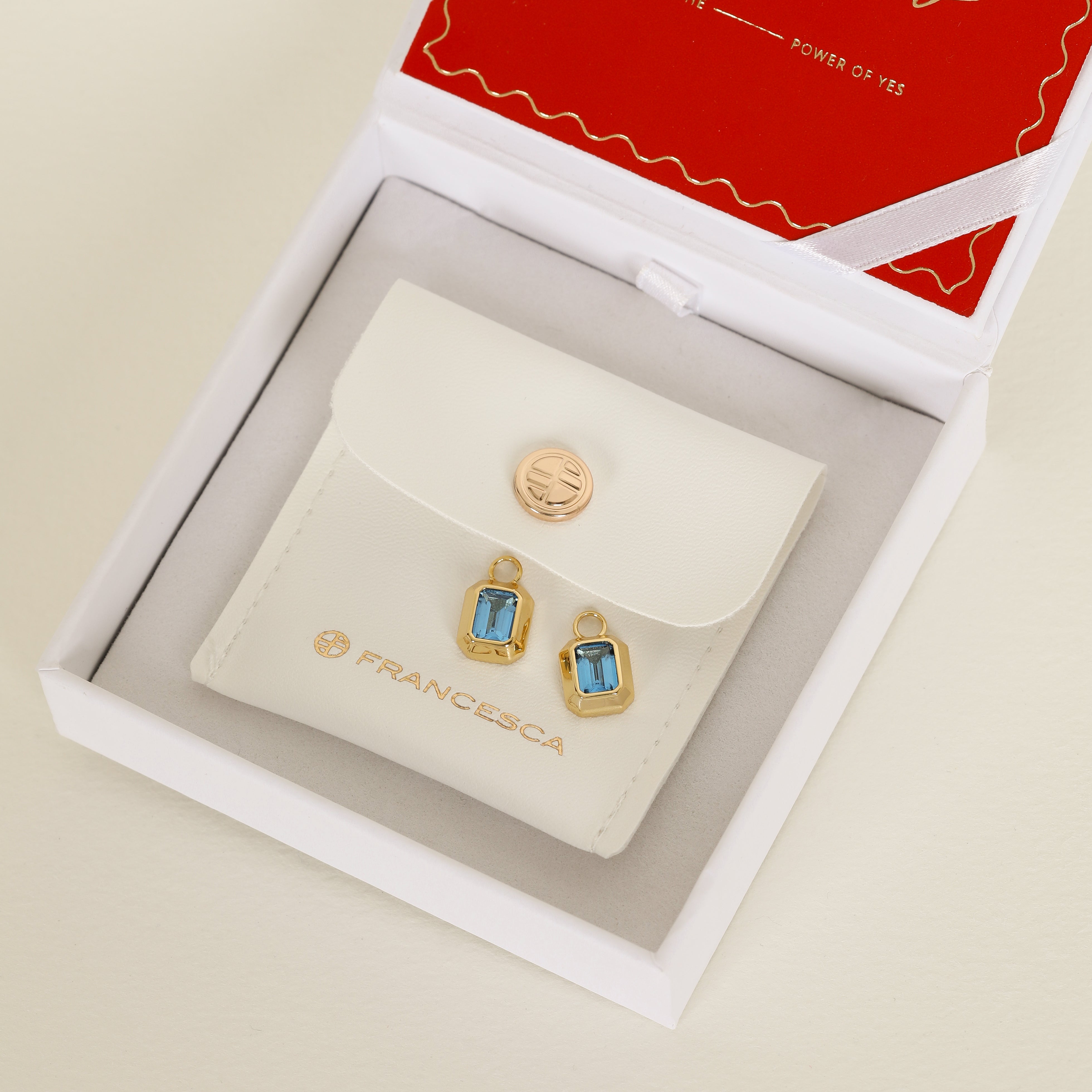 Royale Hoop Charm Earrings Set of 2 - 14K Gold Plated Dainty Hoops for Women - Perfect for Everyday Wear, Parties & Gifts
