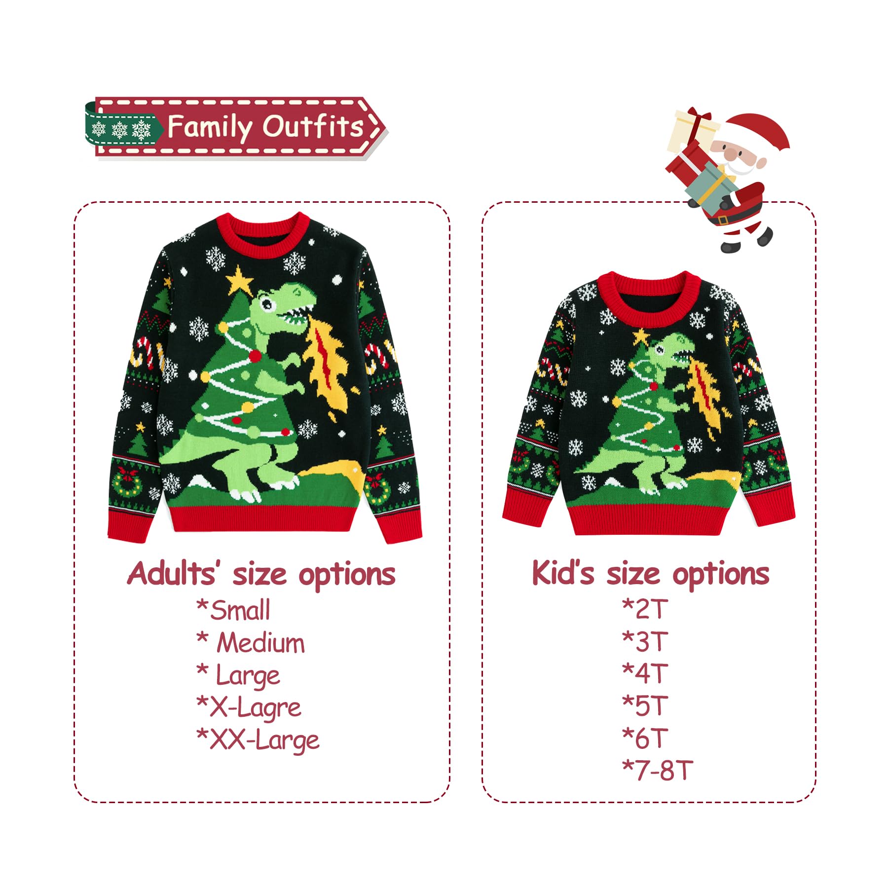 Ugly Christmas Sweater Family Matching Outfits for Women & Men | Cozy Knitted Pullover Holiday Party Sweaters | Perfect for Christmas Photos, Office Parties & Family Gatherings