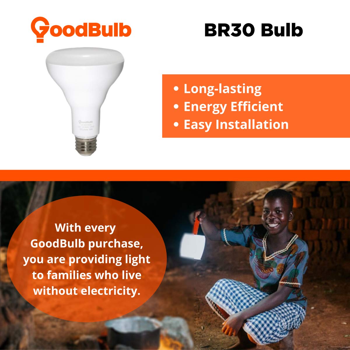 GoodBulb 12-Watt LED BR30 Light Bulbs (60W Equivalent) E26 Base - Daylight White 5000K, 800 Lumens, Energy Saving - Pack of 6 - Perfect for Recessed Lighting, Kitchens & Living Rooms