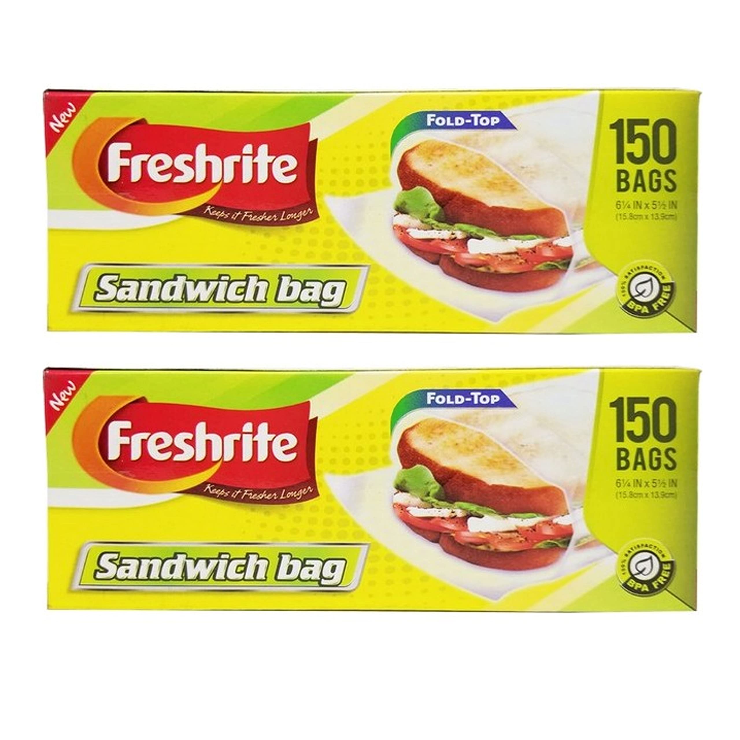 300 Count Fold Top Sandwich Bags - BPA Free Reusable Food Storage Bags for Snacks, Lunches & Meal Prep | Eco-Friendly Value Pack for Home, Office & Picnics