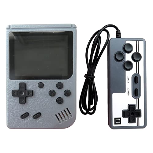 2-Player Handheld Game Console with 500+ Built-in Classic 8-bit FC Games - Portable Retro Gaming Device for Kids & Adults (Gray) - Perfect for Travel, Gifts, and Nostalgic Gaming Fun