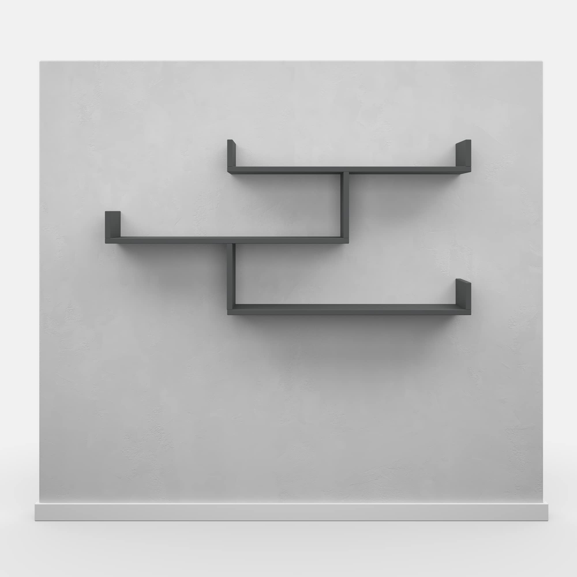 Ada Home Decor Wilton Modern Anthracite Wall Shelf 26