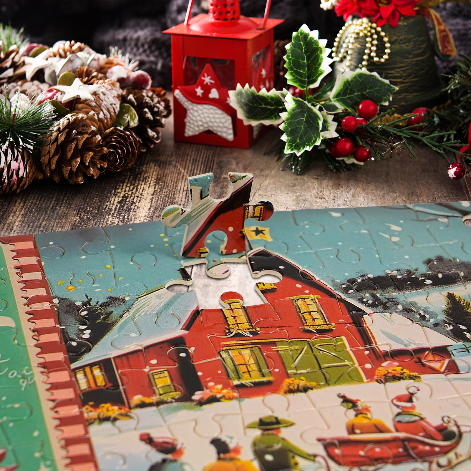 2024 Advent Calendar Puzzle for Adults - Christmas Countdown Puzzle (27.5 x 23.6 Inches) - Perfect for Holiday Family Activities & Christmas Decorations