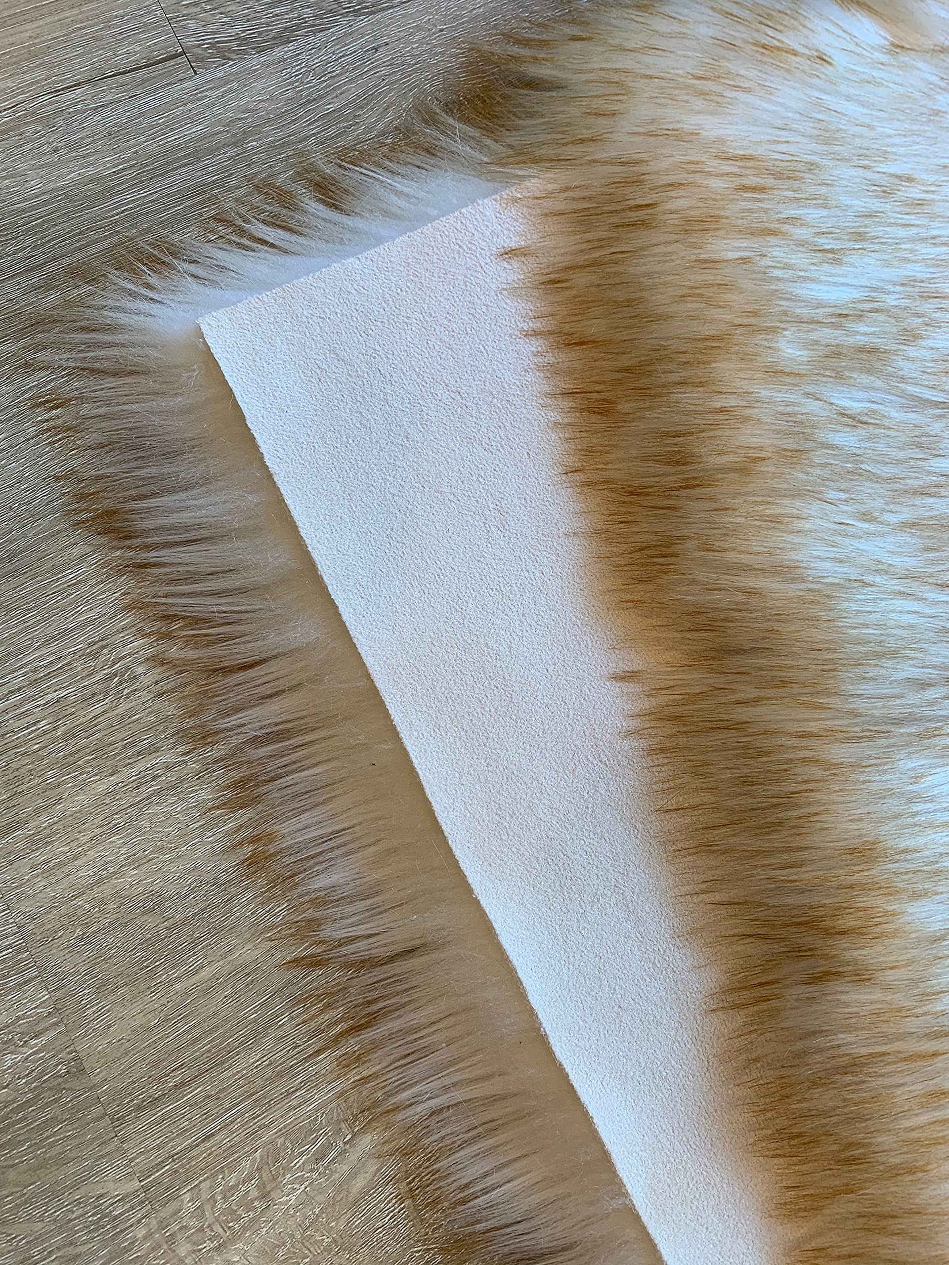 LAMBZY Faux Sheepskin Super Soft Hypoallergenic Silky Square Shag Rug - 4' Fluffy Plush Carpet for Living Room, Bedroom, Nursery, Sofa & Floor Decor (White/Brown Tips) - Perfect for Cozy Home, Pet Bed & Winter Warmth