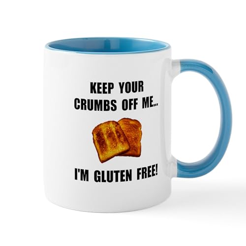 White/Blue Inside - Crumbs Off Me Gluten Free Mug
