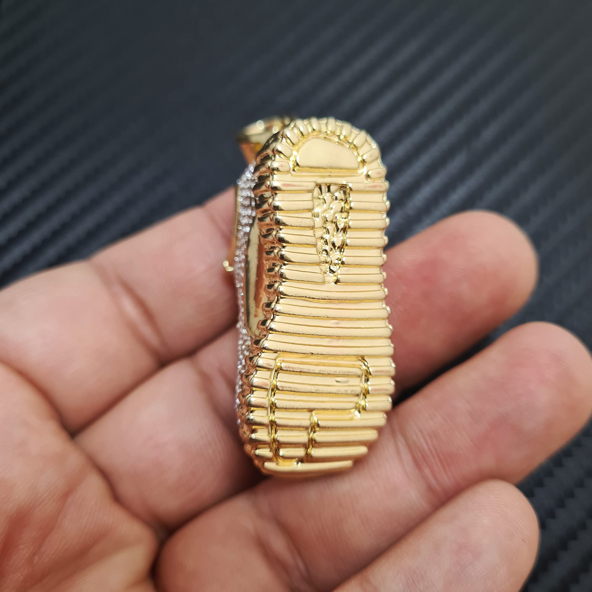 Hip Hop Jewelry Gold Plated Shoe Pendant with 13mm Cuban Chain - 16