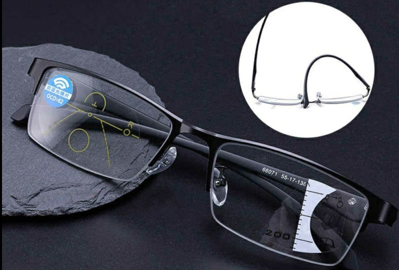 Blue Light Blocking Progressive Reading Glasses with Anti-Glare Arc Lenses - Perfect for Computer Work, Reading & Screen Time