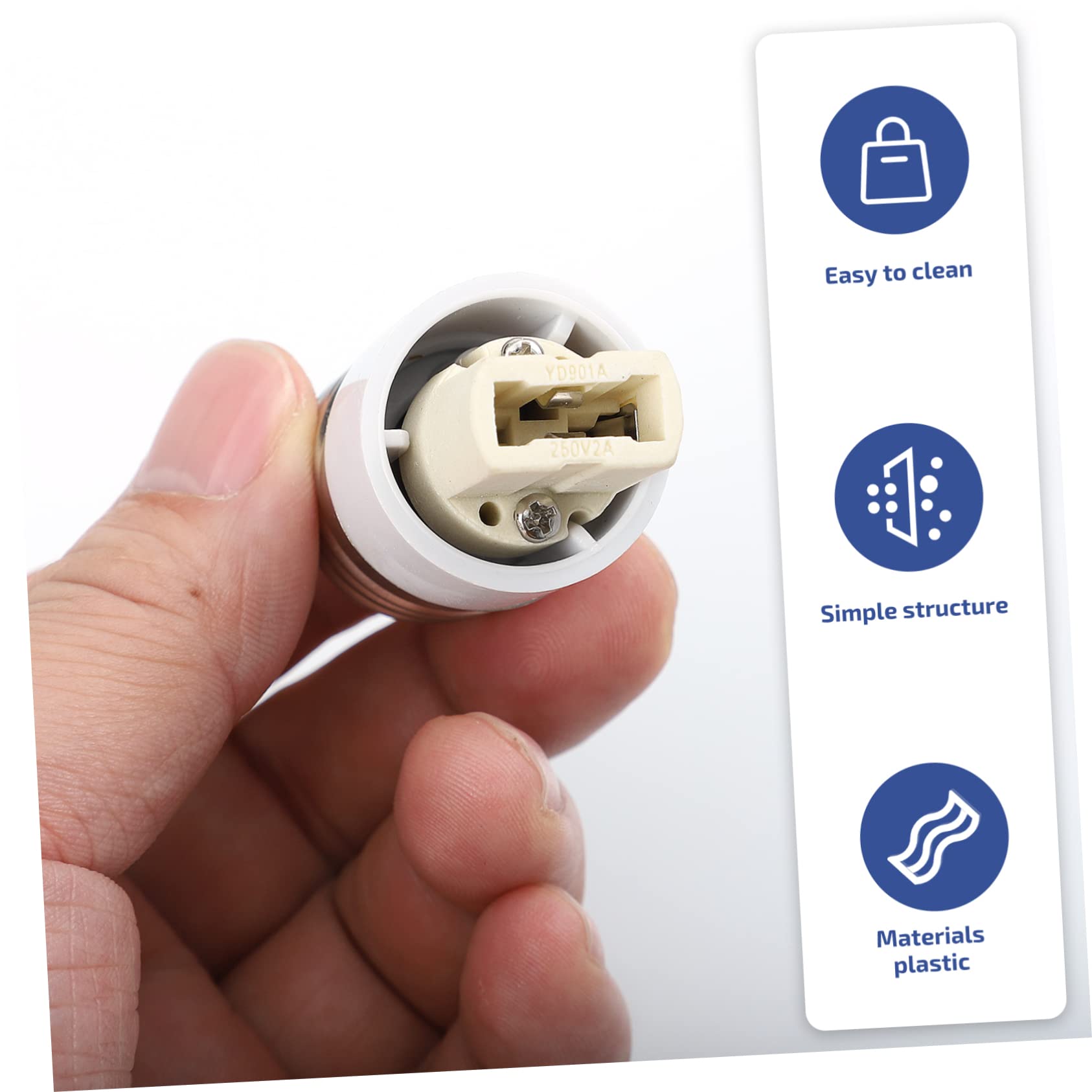 6-Pack E12 to G9 Light Bulb Socket Adapter - E12 Lampholder Converter for G9 LED Bulbs - Light Socket Outlet Extender - Perfect for Chandeliers, Pendant Lights & Home Lighting Fixtures