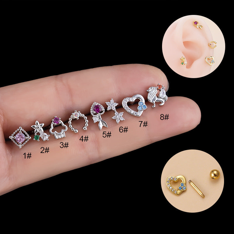16G Surgical Steel Cartilage Earrings - Tiny Conch Earrings with Ball Back | Hypoallergenic, Durable Body Jewelry for Piercings | Perfect for Everyday Wear, Parties & Gifting