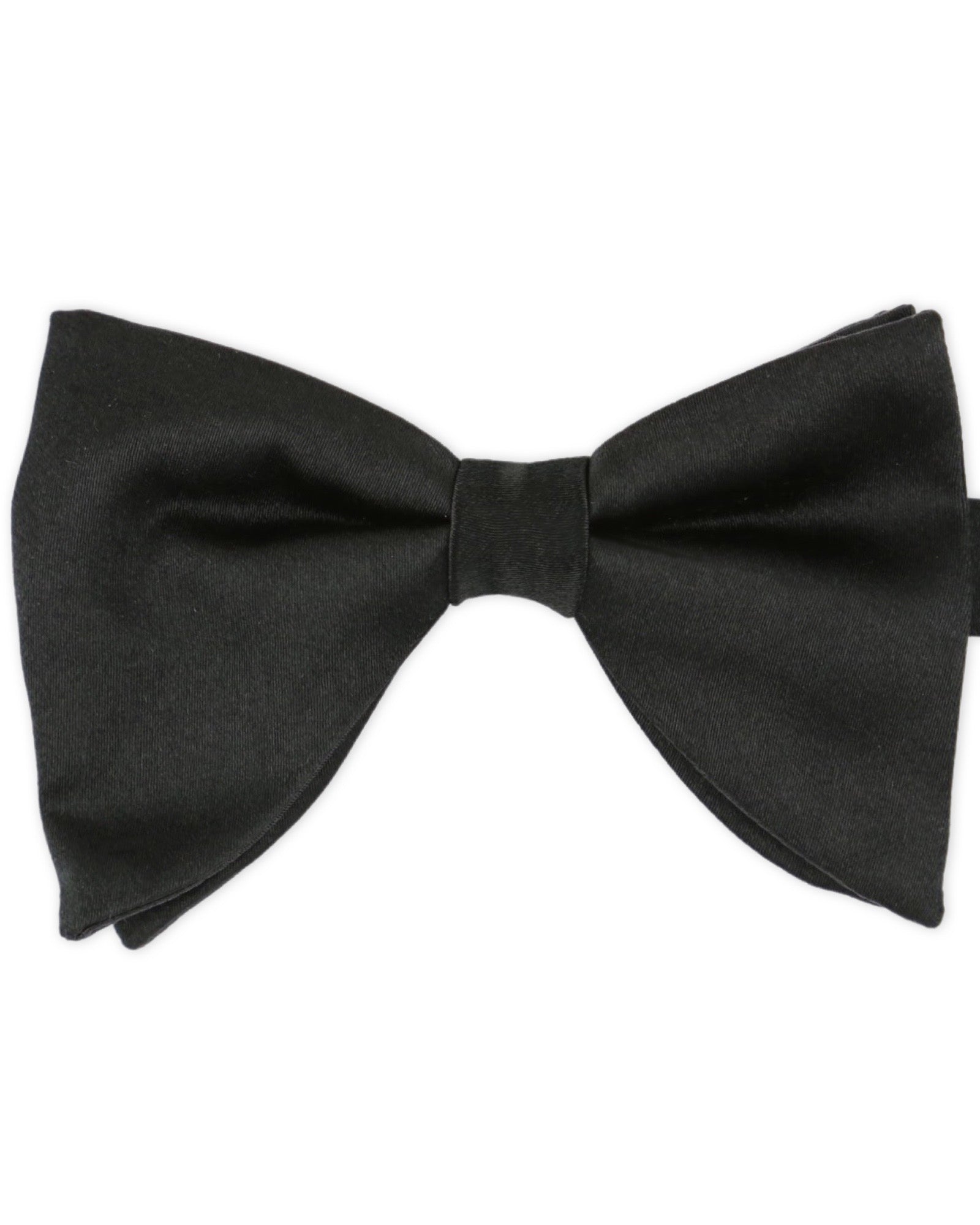 DÉCLIC Floppy 8cm Silk Bow Tie for Men - Classic Black Formal Necktie for Weddings, Prom, Business & Special Occasions