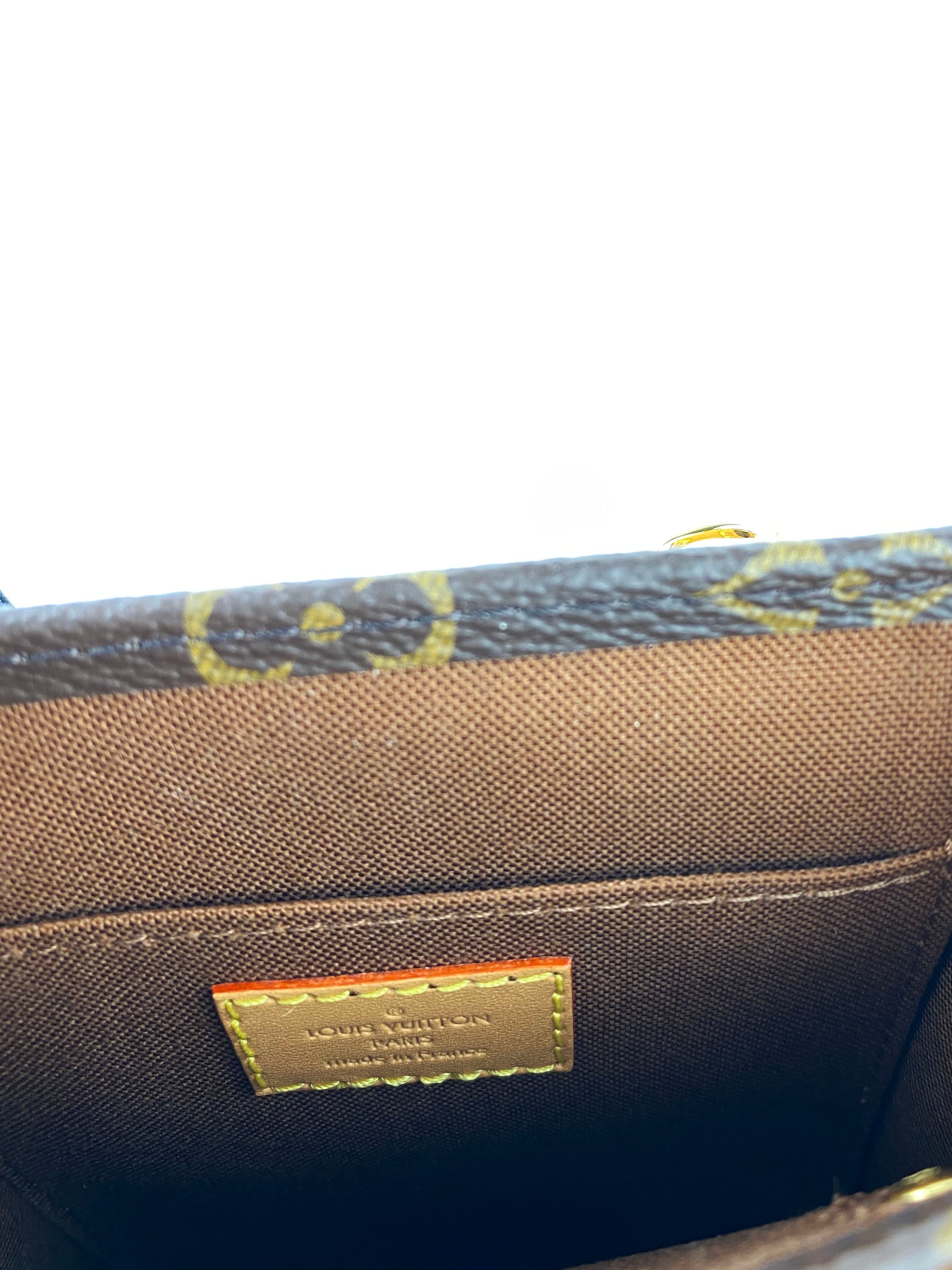 Authentic Louis Vuitton Petit Sac Plat Crossbody Bag - Luxury Monogram Canvas Handbag for Women | Perfect for Date Night, Office & Travel Accessories