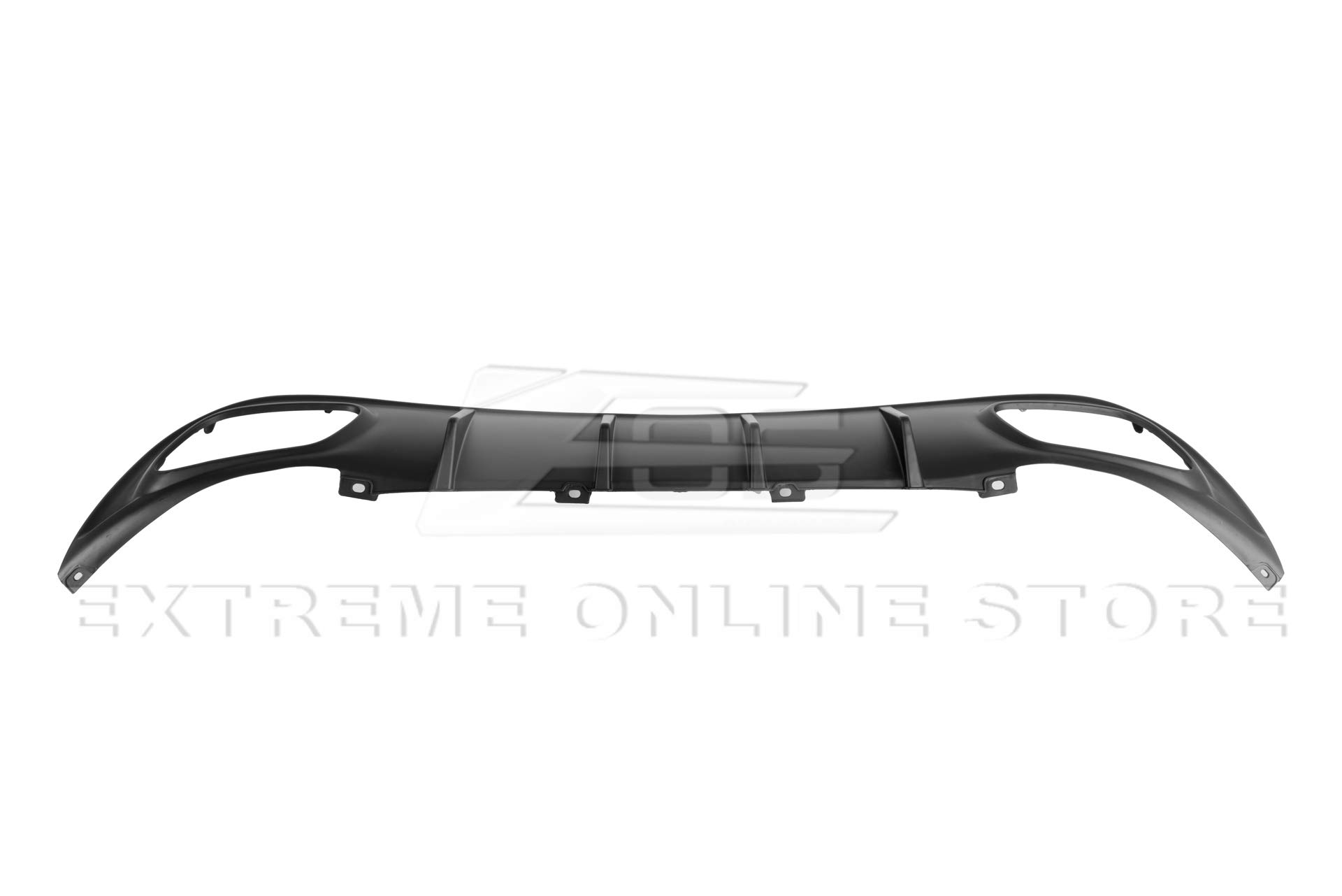 2015-Present Dodge Charger Base Models Replacement SRT Style Rear Bumper with Quad Exhaust Tips | ABS Plastic Matte Black Diffuser | Perfect for Car Upgrades & Street Performance Enhancement