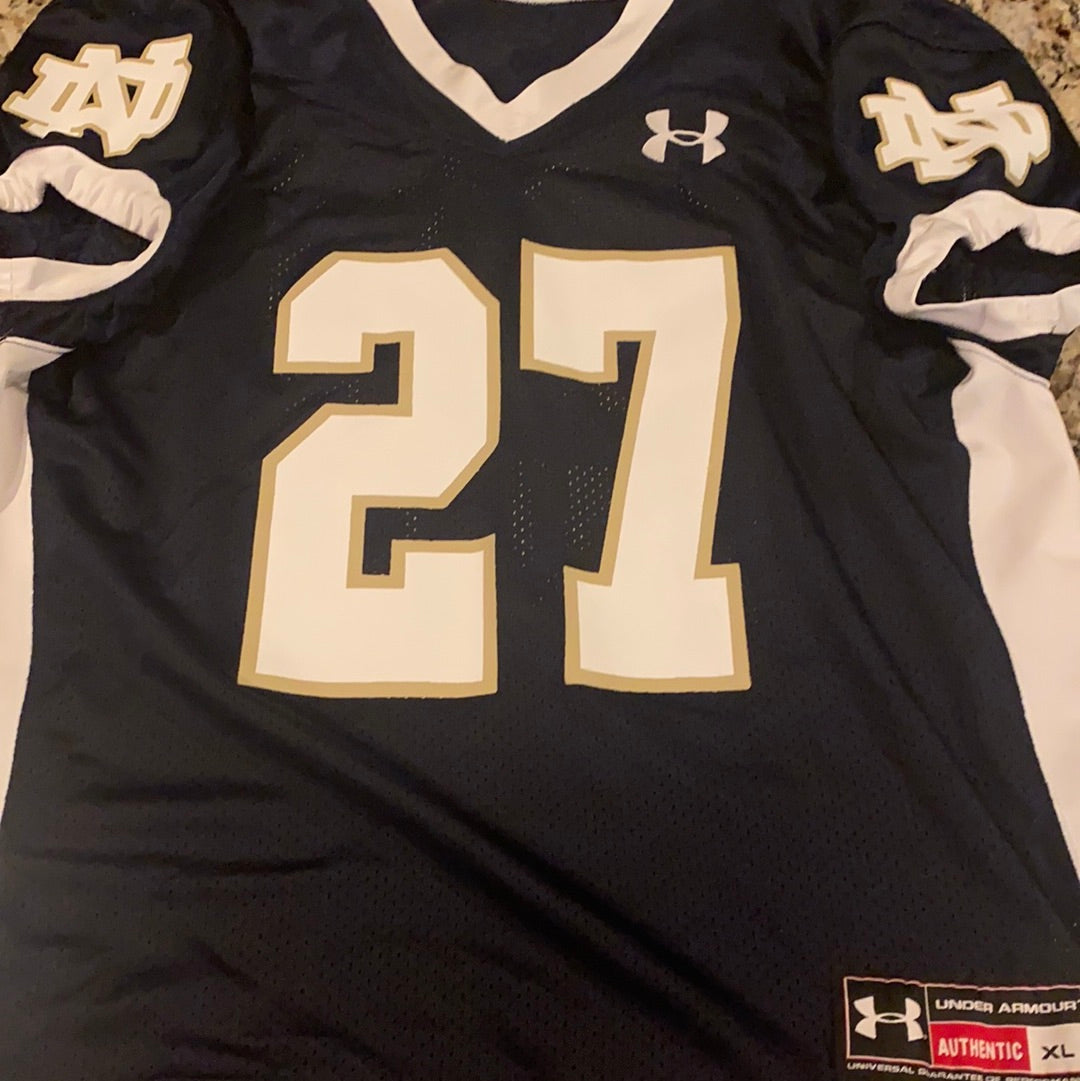 Authentic Under Armour Notre Dame Fighting Irish #27 Game-Worn Football Jersey - 2017 Season - Perfect for Game Day, Collecting & Fan Memorabilia