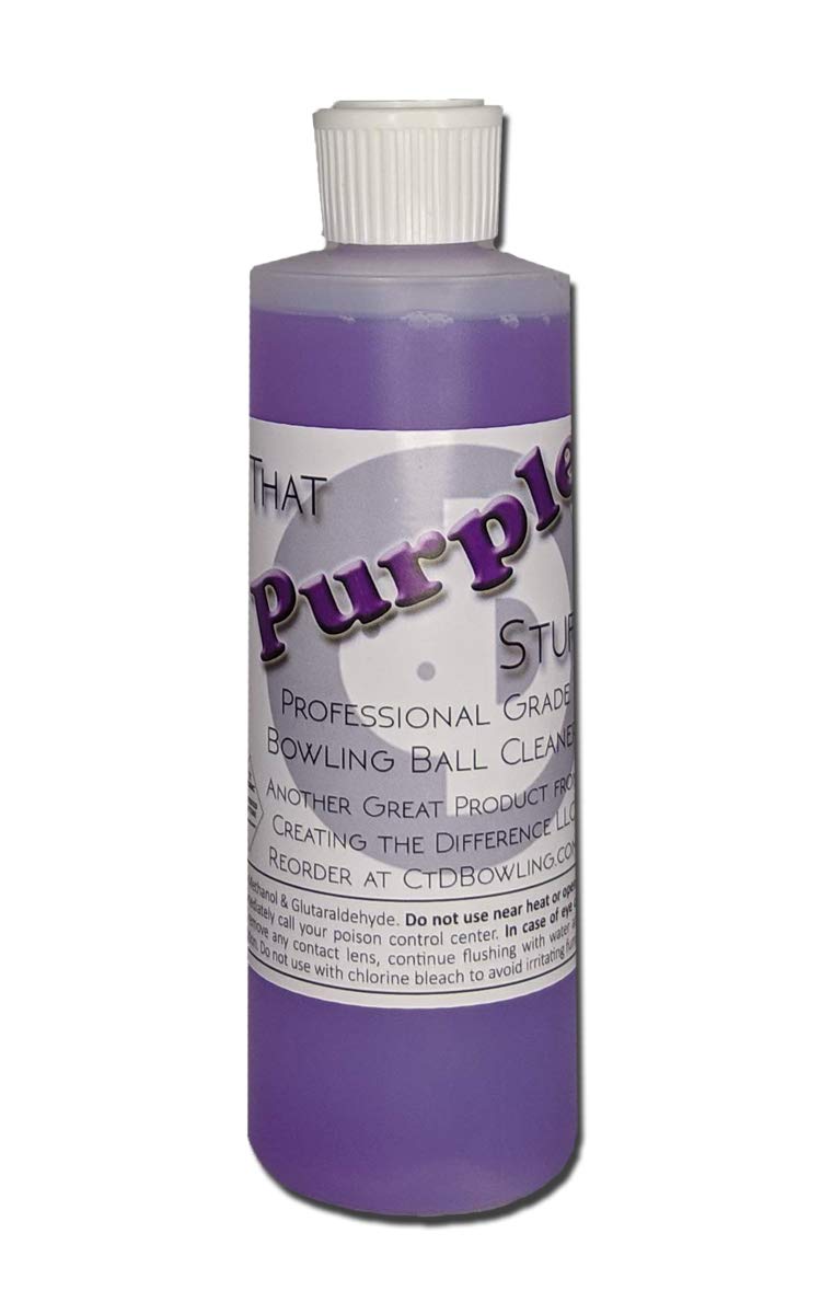 Purple Stuff Bowling Ball Cleaner – 8 oz (2-Pack) | Premium Performance Cleaner for Bowling Balls | Perfect for League Play, Practice Sessions & Professional Bowlers