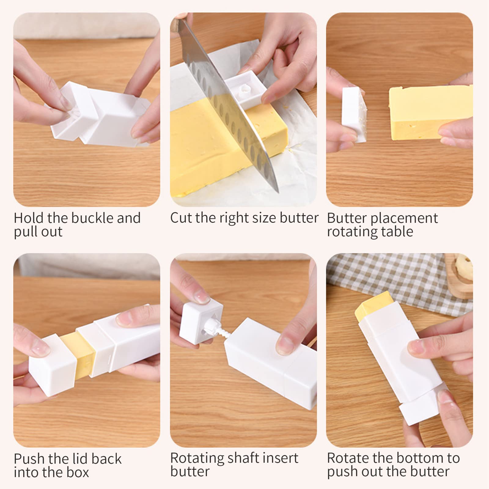 2Pcs Plastic Butter Stick Holders - Butter Dispenser & Keeper for Cooking, Baking, Toast & Waffles - Easy Spread Butter on Cookware, Baking Dishes & Breakfast Foods