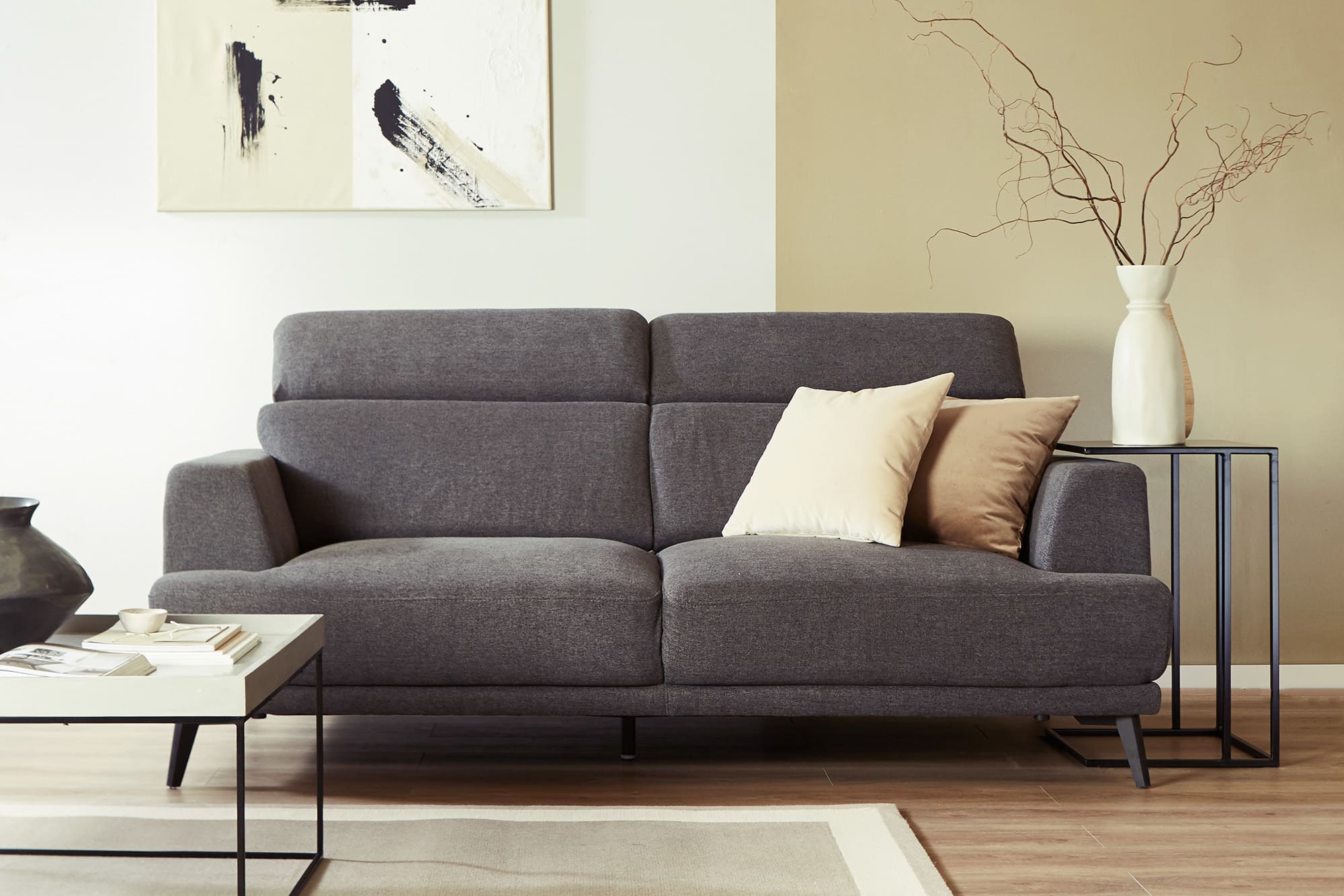 Extendable 2-Meter Sofa SUN - Comfortable & Spacious Living Room Furniture for Home & Office Use