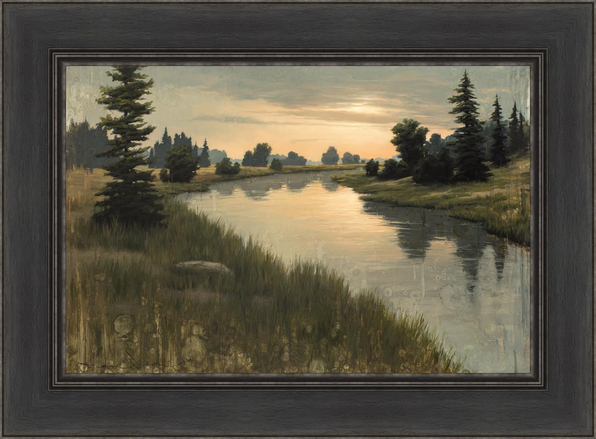 Calming Dusk By Dan Wilson - Relaxing Home Decor Painting for Living Room & Bedroom - Perfect Wall Art for Stress Relief & Meditation Spaces