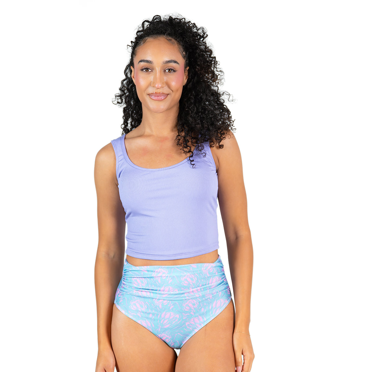 Sporty Cross Back Tankini Top for Women - High Support Swimwear for Swimming, Surfing & Beach Activities