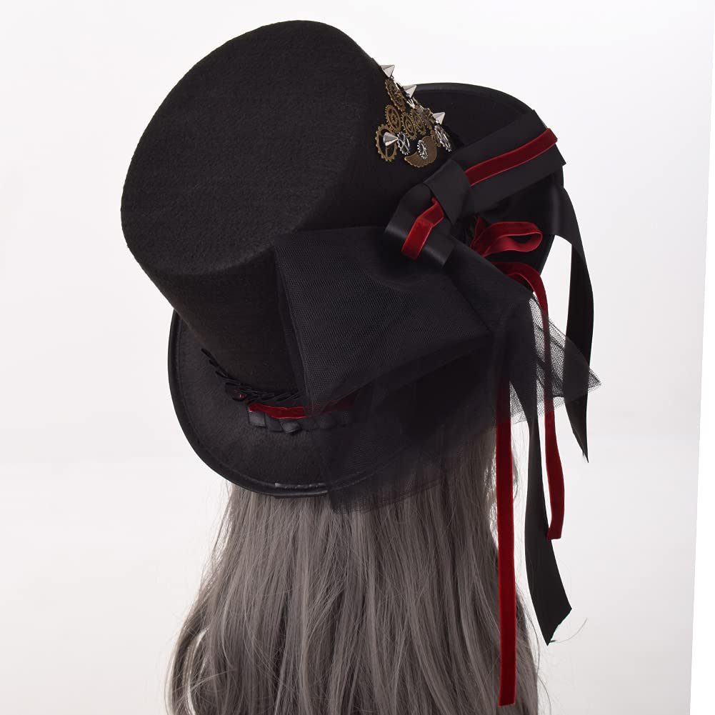 COSDREAMER Unisex Gothic Steampunk Top Hat with Goggles - Victorian Style Costume Accessory for Halloween, Cosplay, LARP, and Themed Parties
