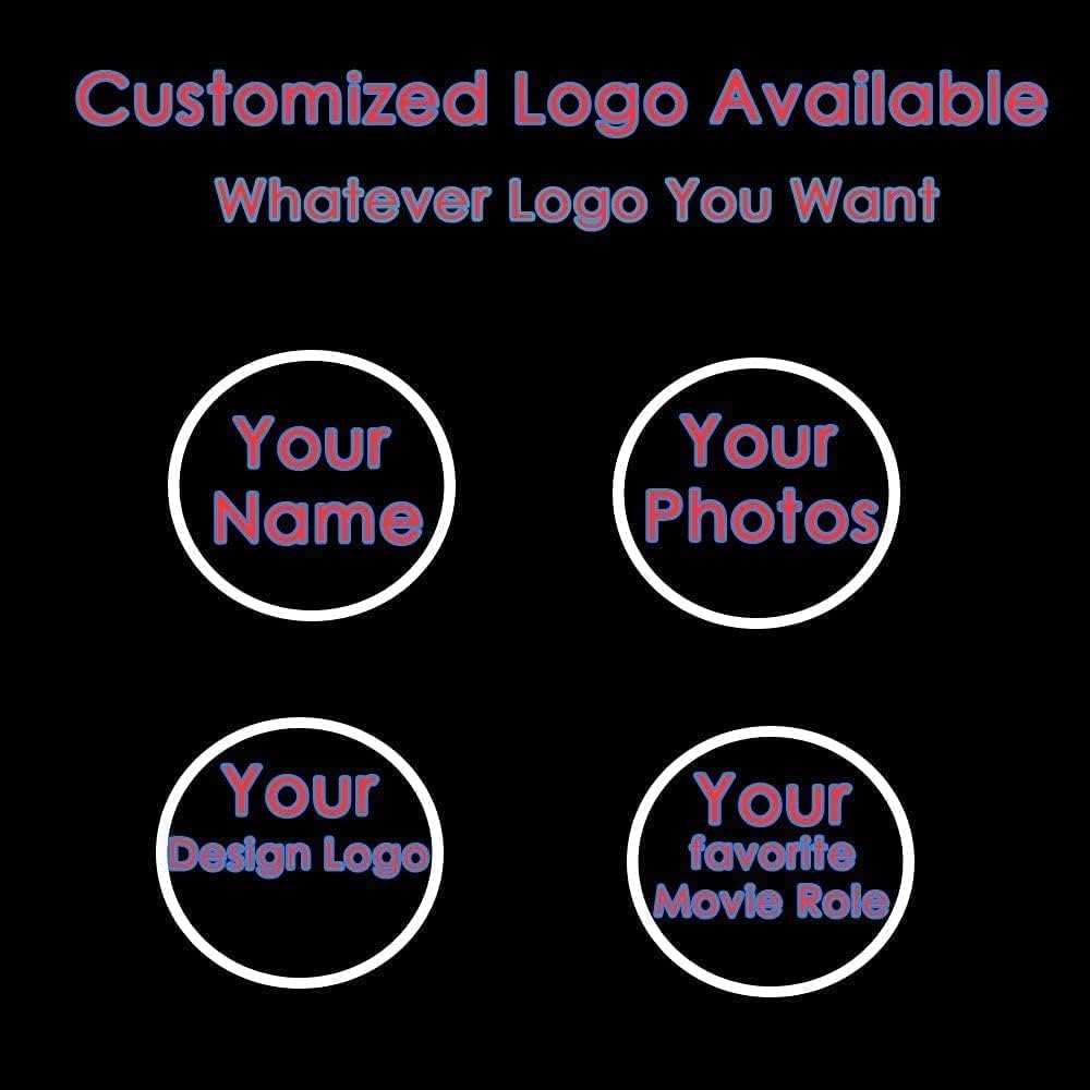 Rechargeable LED Car Door Logo Projector - Ghost Shadow Light for Automobile Brand Series (Black, 4 Pack) | Custom Car Accessories for Night Driving & Vehicle Personalization