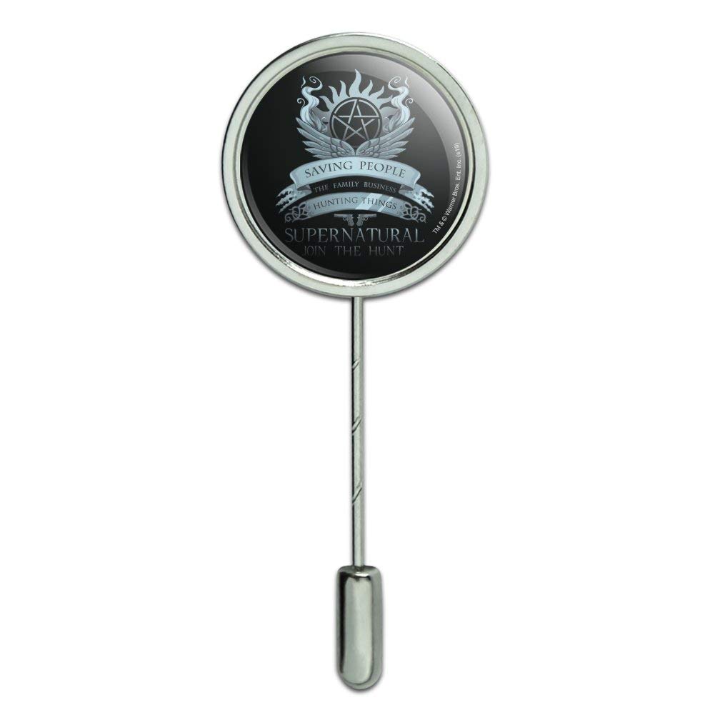 Supernatural TV Show Inspired Hunting Things Saving People Stick Pin - Stylish Hat Brooch for Fans, Cosplay & Collectors | Perfect for Conventions, Costumes & Gift Giving