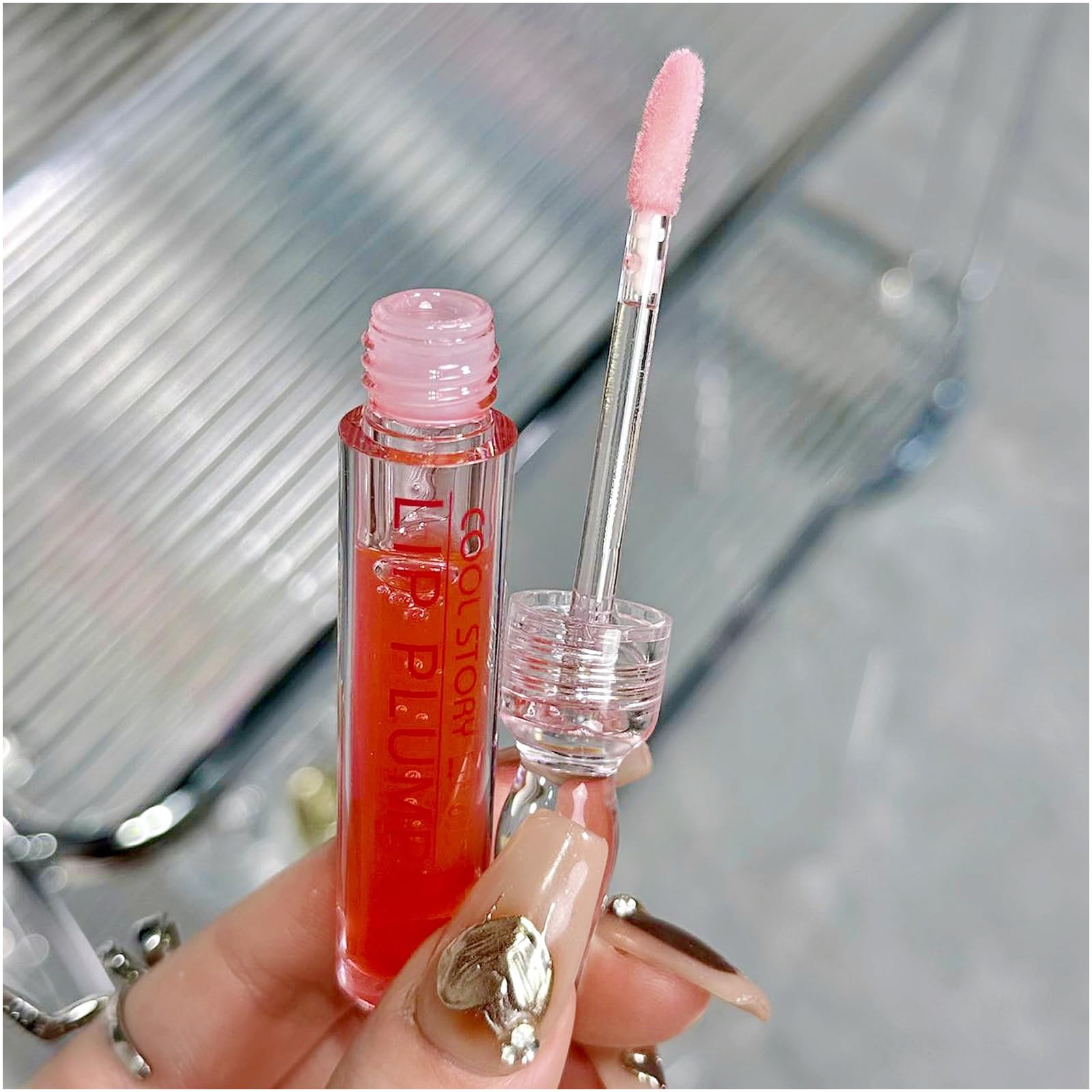 **Cool Story Lip Plumping Gloss - Hydrating & Moisturizing Lip Serum for Fuller Lips | Women's Lip Care Oil for Daily Use & Special Occasions**