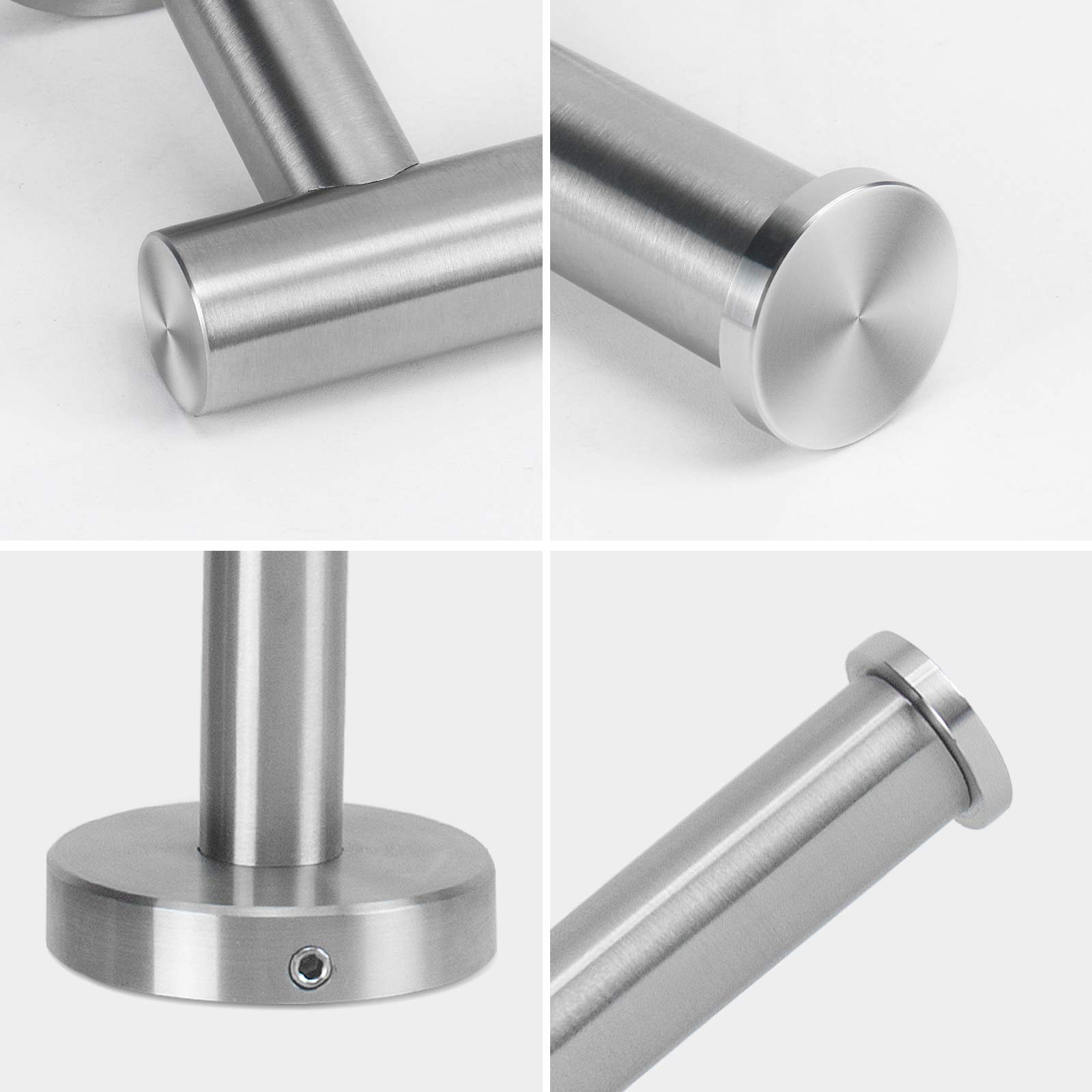 Premium Stainless Steel Toilet Paper Holder & Towel Ring Set - Brushed Nickel Wall Mounted Bathroom Hardware for Toilet Roll & Hand Towel - Durable & Stylish for Bathroom, Kitchen & Powder Room Decor