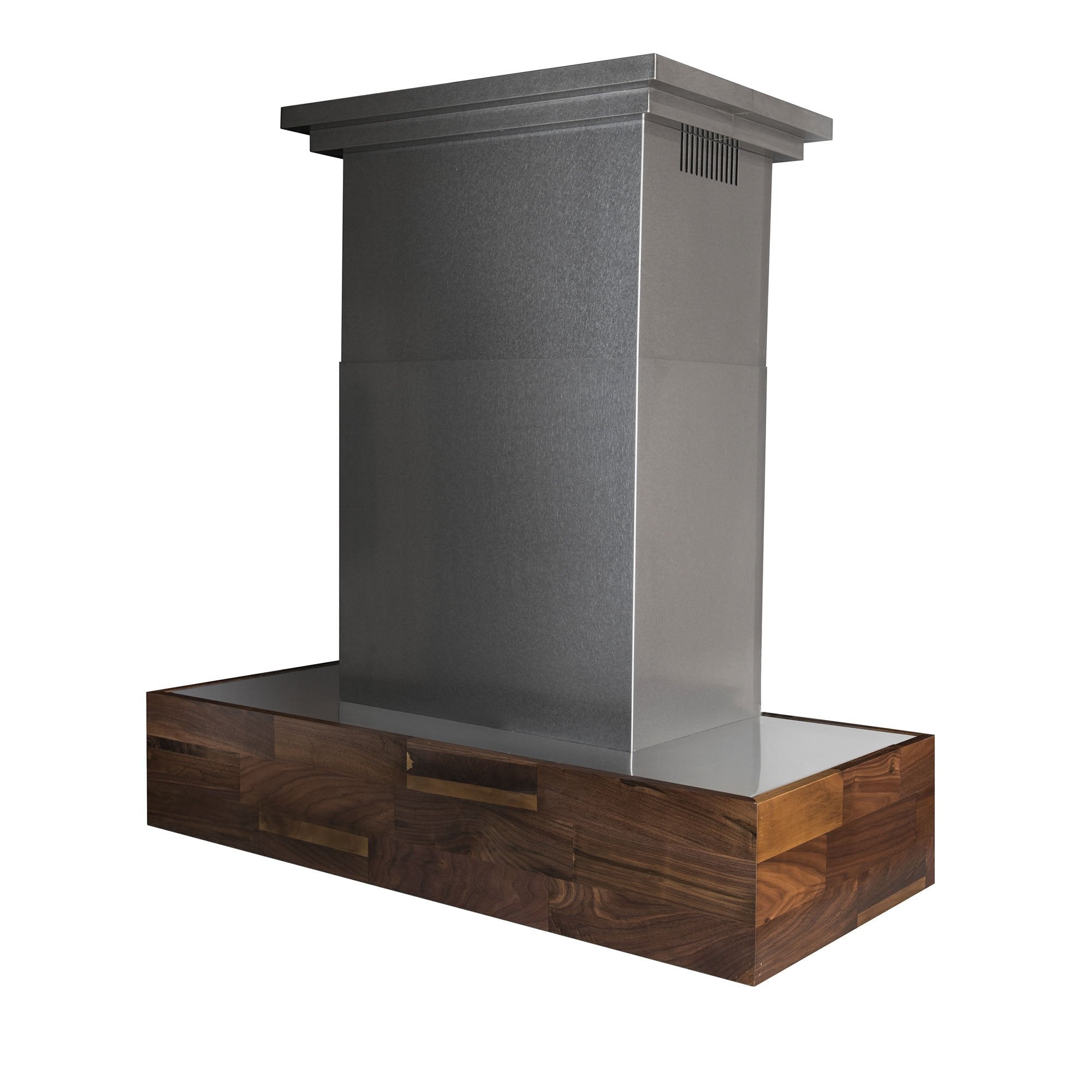 ZLINE 681iW Convertible Wooden Island Mount Range Hood - Butcher Block Finish | Designer Series for Modern Kitchens | Perfect for Open-Concept Homes & Cooking Enthusiasts