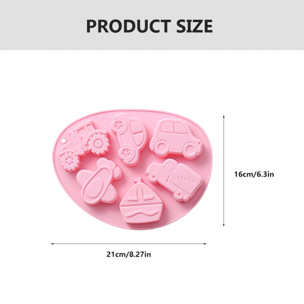 2-Piece Silicone Baking Mold Set - Vehicle Chocolate & Candy Molds, Reusable Cookie & Cake Molds for Baking, Perfect for Kids' Birthday Parties, Baby Showers, and DIY Dessert Decorations