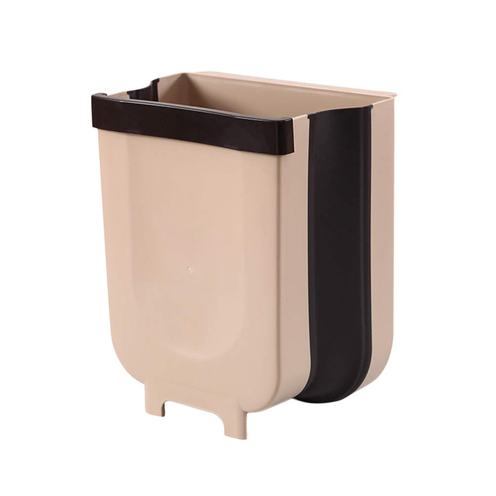 DOITOOL Foldable Hanging Trash Bin - Wall Mounted Kitchen Compost Bucket for Food Waste, Coffee Grounds & Recycling | Space-Saving Solution for Small Kitchens, RVs & Camping