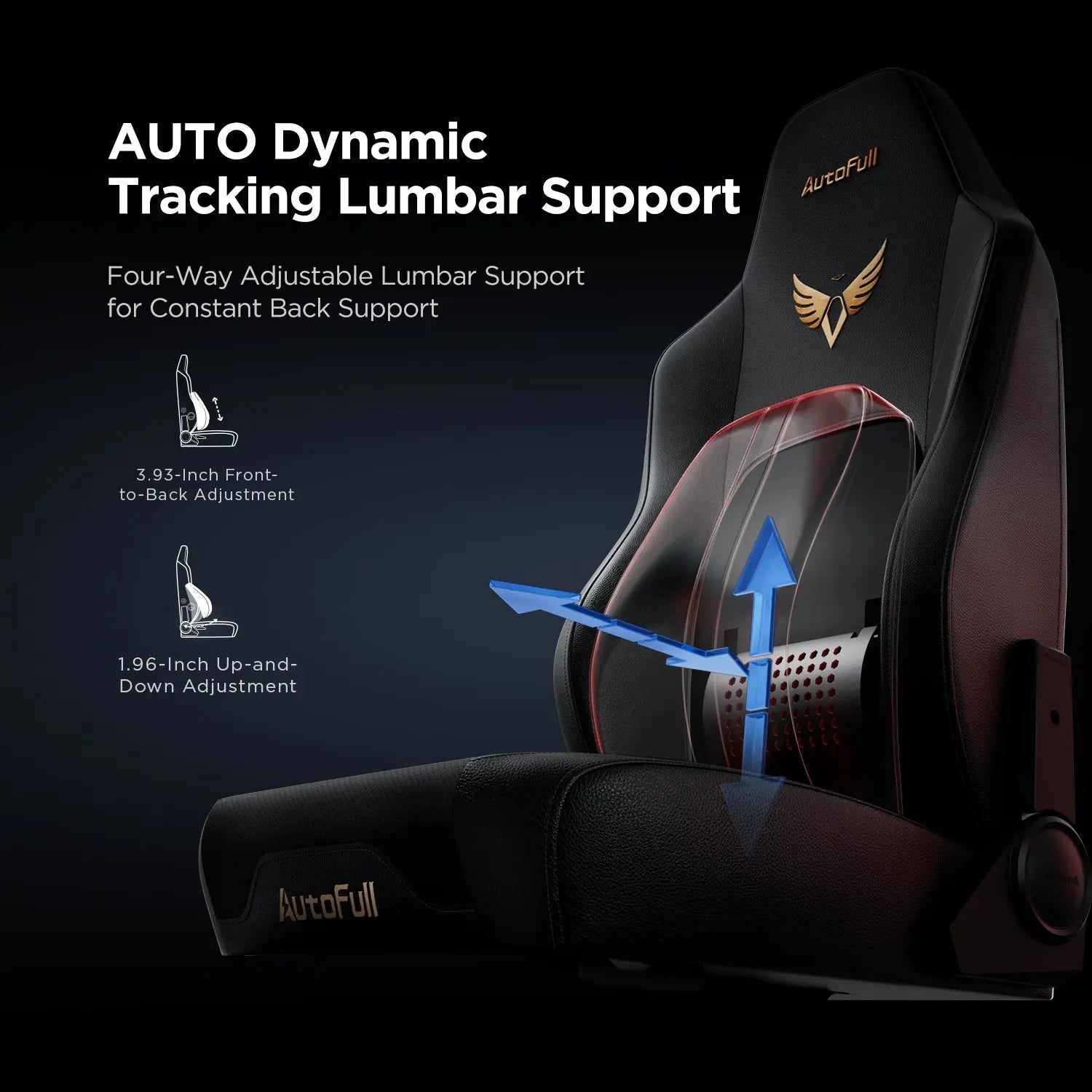 AutoFull M6 Elite Gaming Chair - Ergonomic Racing Style with Adjustable Lumbar Support & Headrest - Perfect for PC, Office, and Esports Gaming