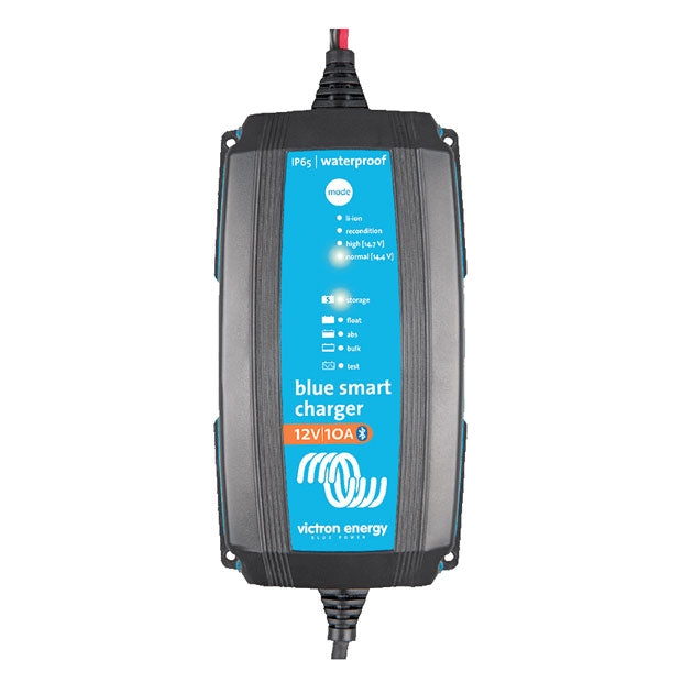 Victron Energy Blue Smart IP65 Battery Charger 12V/10A - Waterproof & Dustproof for Marine, RV, and Outdoor Use - 230V CEE 7/16 Plug - Perfect for Boats, Campers, and Off-Grid Power Systems