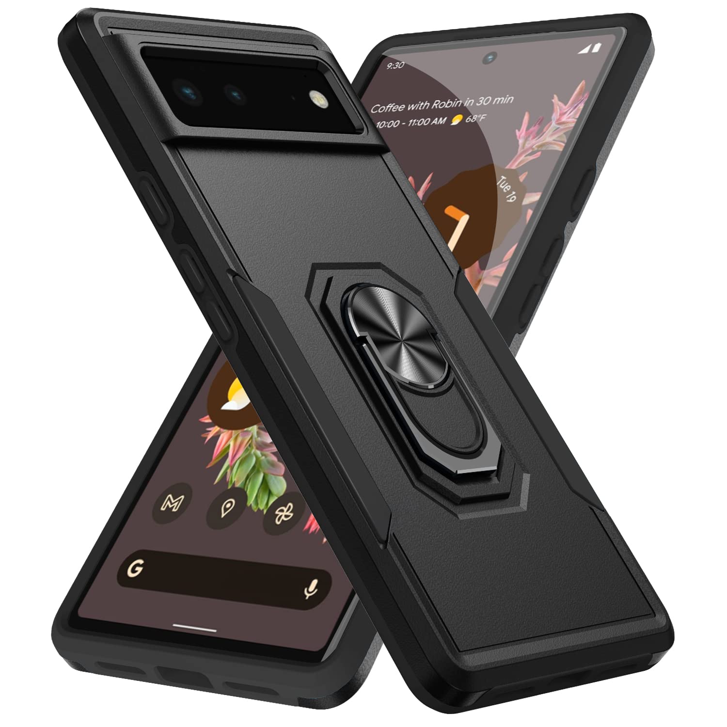 Google Pixel 6 Rugged Case - Shockproof Dual Layer with Kickstand & Magnetic for Outdoor Use