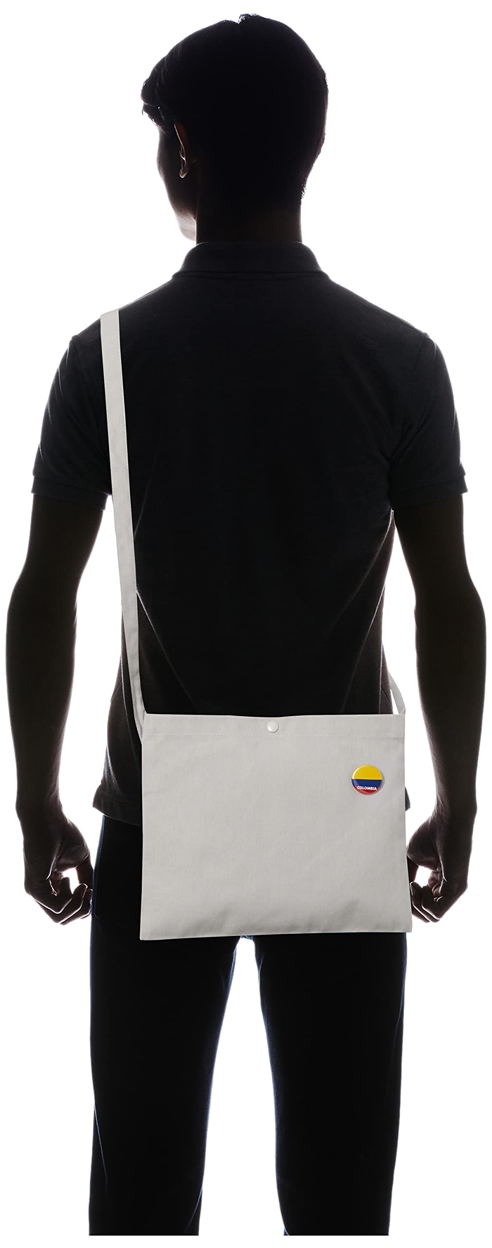 Stylish F-Style Sacoche Crossbody Bag with Flag Can Badge - Perfect for Travel, Work & Everyday Use