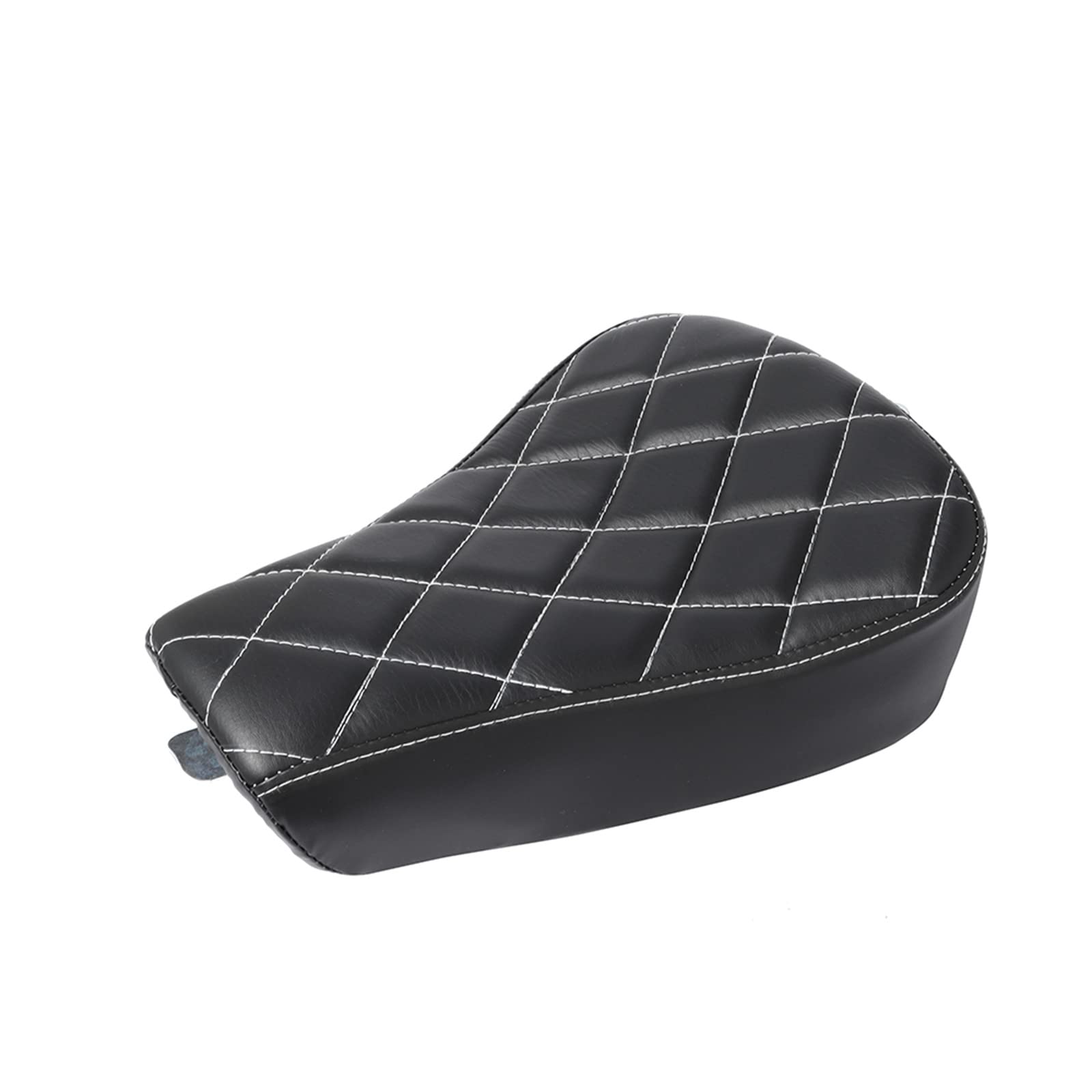 Premium Motorcycle Solo Seat Cushion for Harley Sportster XL1200 883 72 48 - Black Diamond Stitching - Comfort Ride Accessory for Long Distance Cruising & Daily Commuting