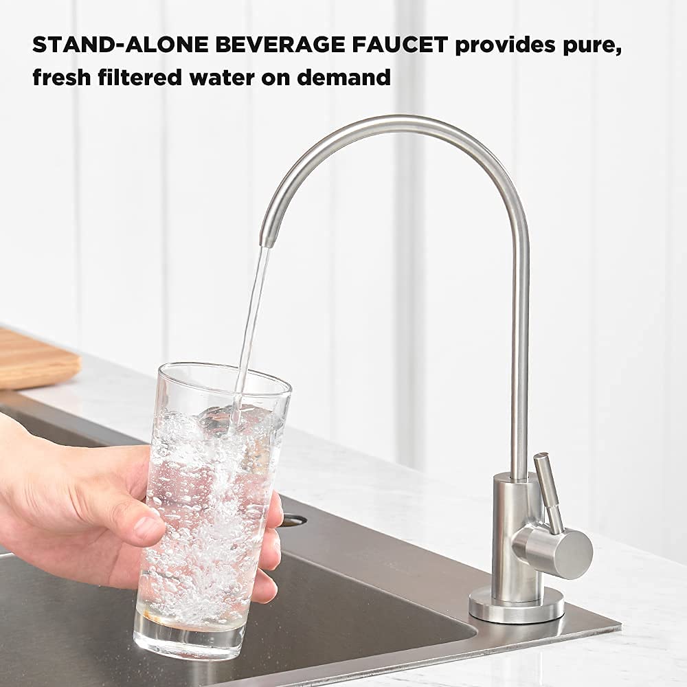 OWOFAN Brushed Nickel Kitchen Sink Faucet with Soap Dispenser - High Arc Pull Down Sprayer, Durable Stainless Steel Design for Modern Home & Restaurant Use