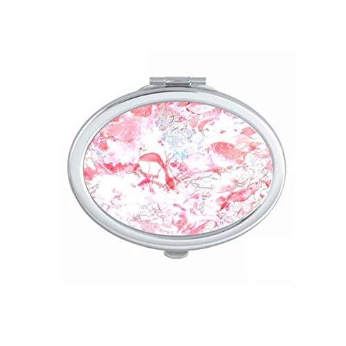 DIYthinker Marble Modern Literature Pattern Portable Folding Mirror - Double-Sided Makeup & Glasses Mirror for Travel, Home, and Office Use