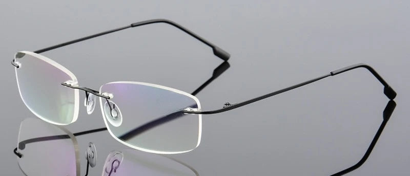 Brightzone Women's Rimless Square Copper Reading Glasses 71202 - Lightweight Blue Light Blocking Readers for Computer Work, Reading & Office Use
