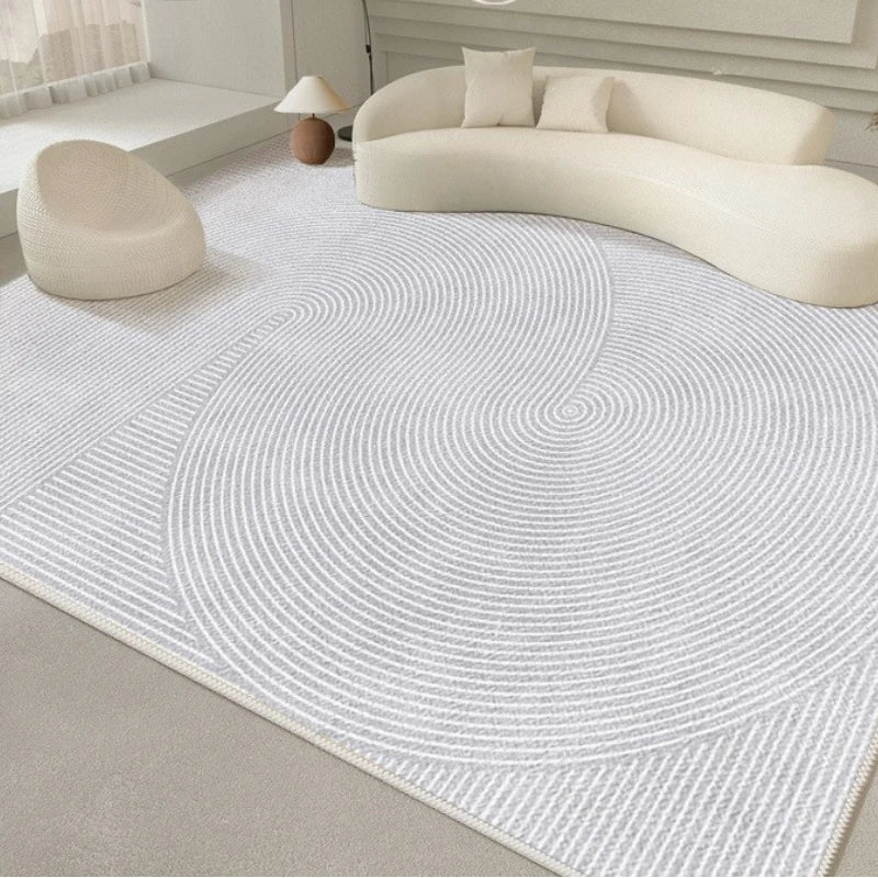 Jaylah Modern Wave Waterproof Area Rug - Non-Slip Soft Living Room Carpet for Home Decor, Bedroom, Nursery, Office | Indoor & Outdoor Use