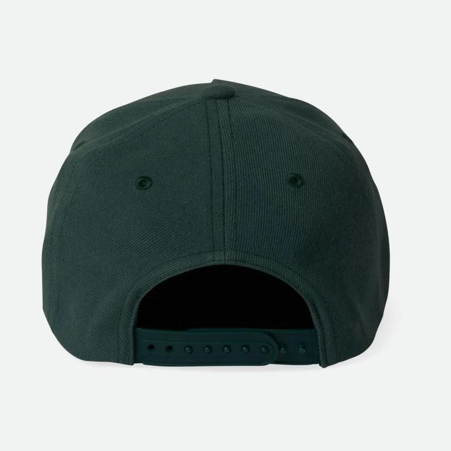 BRIXTON Linwood C Netplus MP Snapback Hat - Green | Adjustable Baseball Cap for Men & Women | Perfect for Outdoor Sports, Casual Wear & Street Fashion