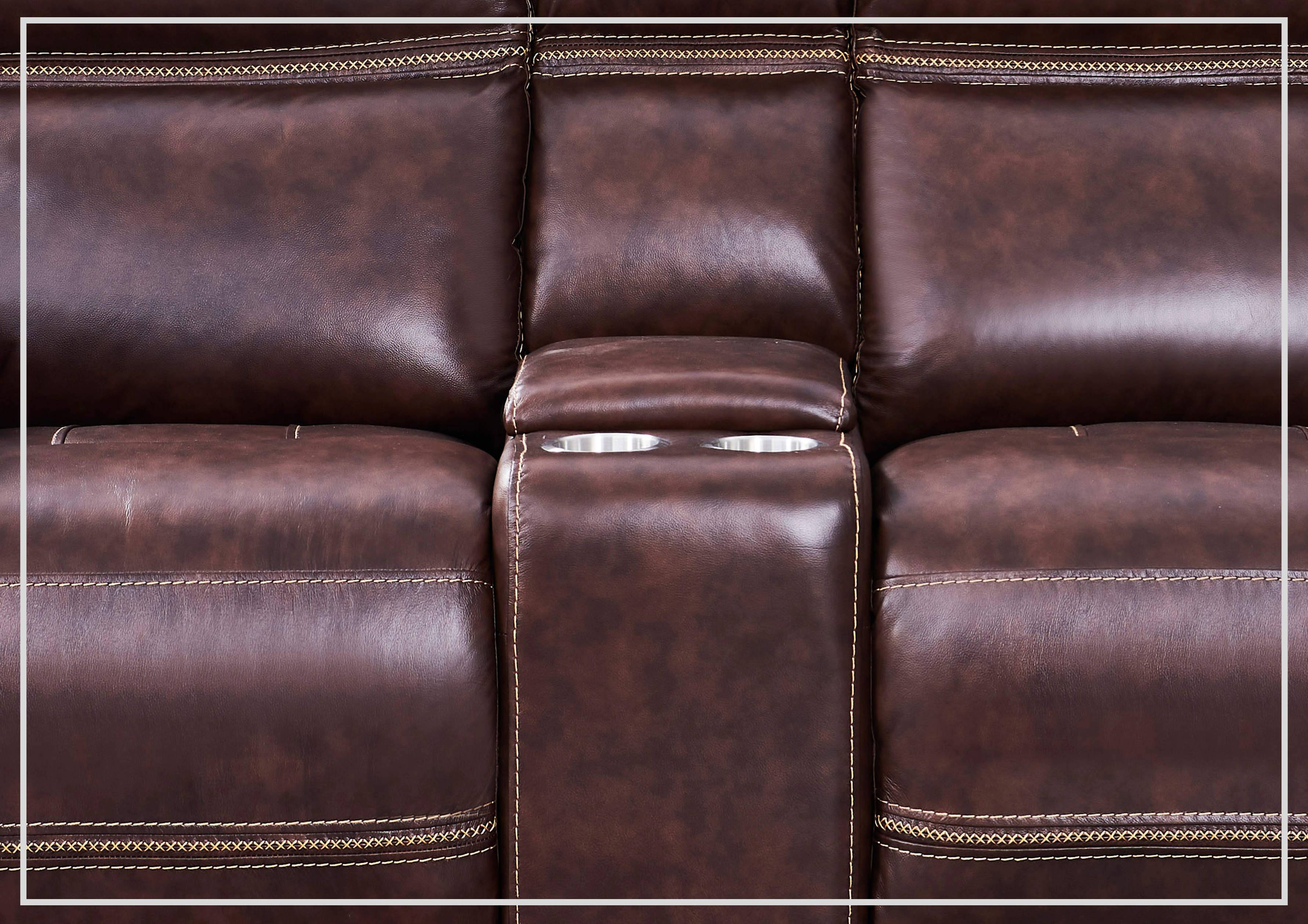 Gio Italia Fabiano Power Reclining Leather 2-Seater Sofa - Modern Living Room Furniture for Home Theater & Relaxation