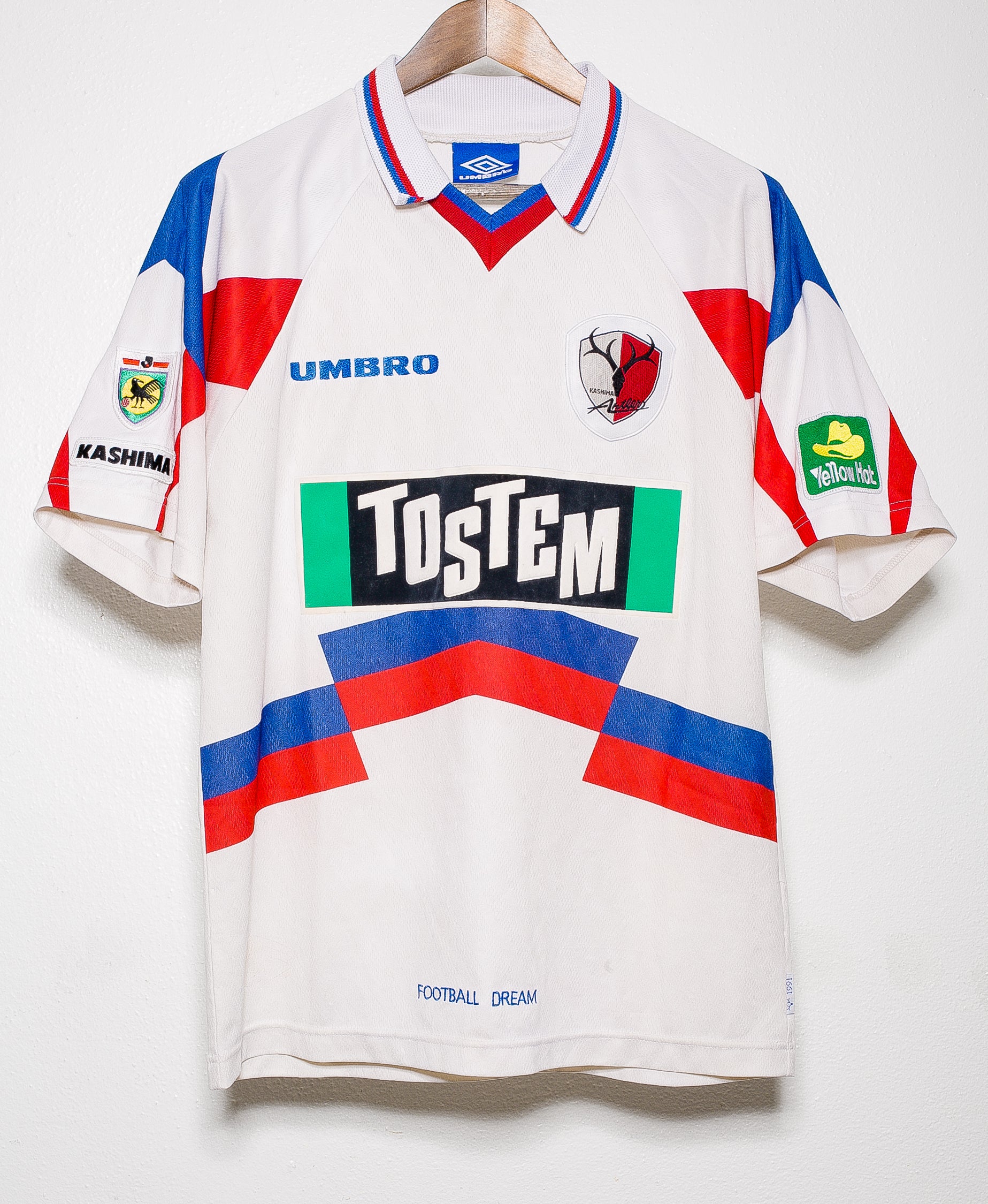 1997 Kashima Antlers Away Jersey - Authentic Vintage Soccer Shirt (Size M) - Perfect for Football Fans, Collectors & Retro Sports Fashion