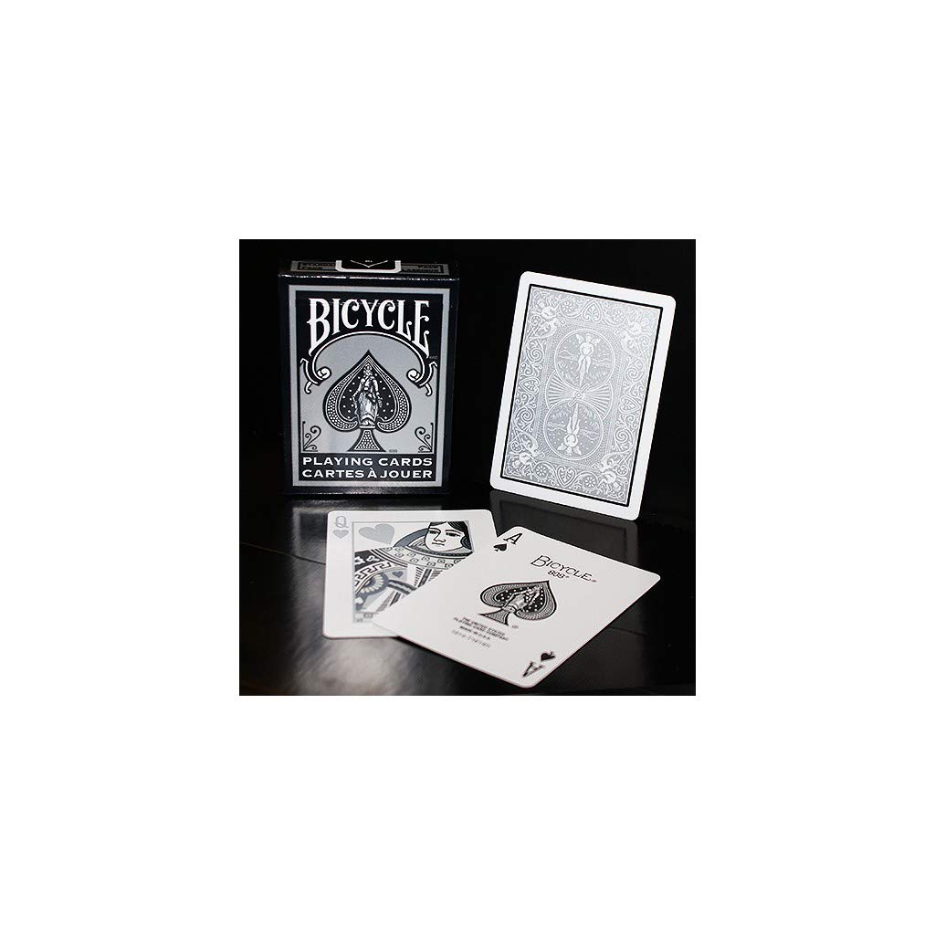 Premium Bicycle Silver Rider Back Playing Cards - Classic Poker & Magic Tricks Deck for Card Games, Gambling, and Professional Performances