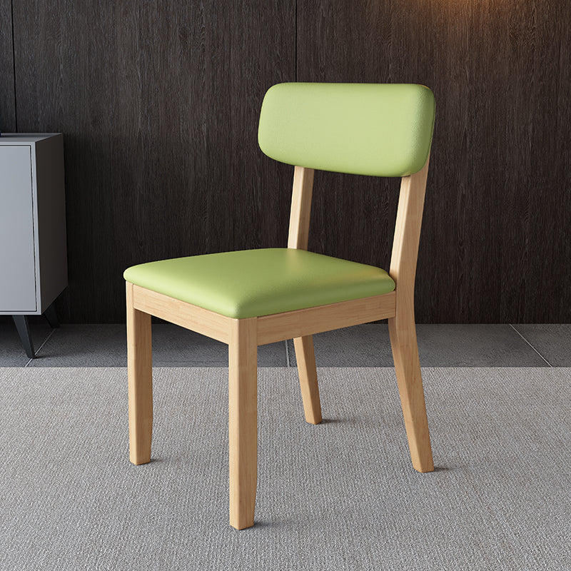 Natural frame light green leather